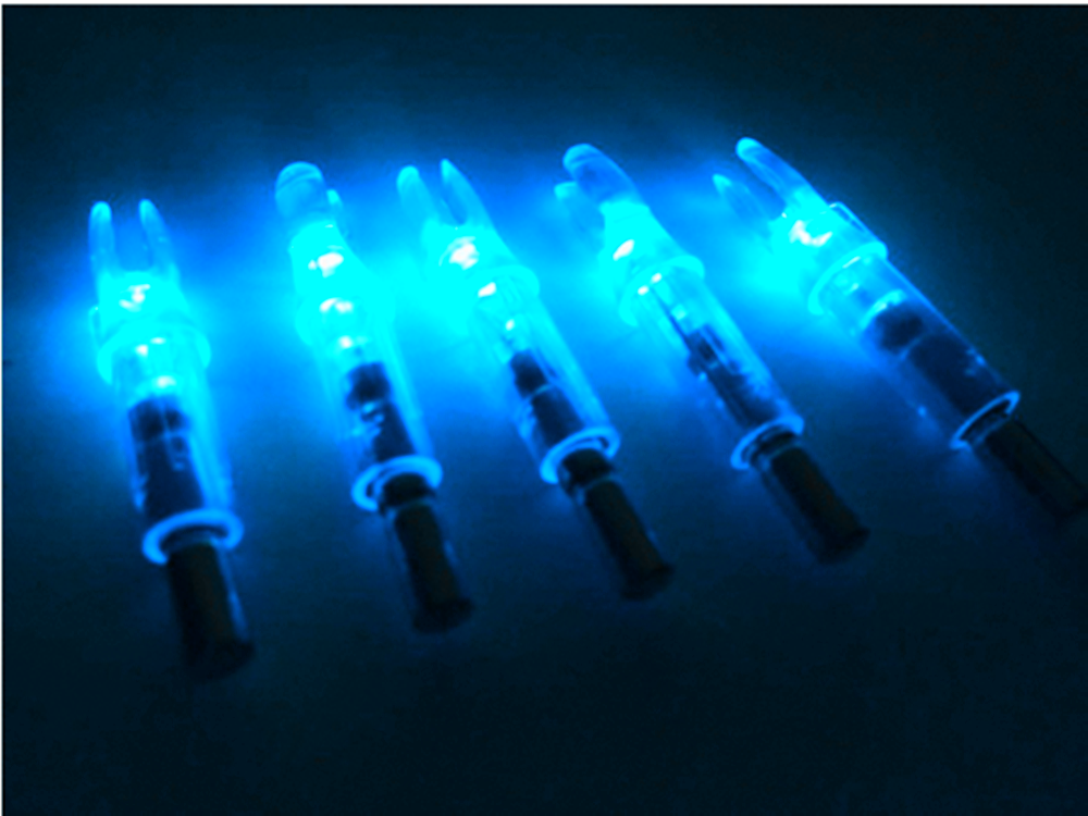12PCS Green LED Lighted ID 6.2mm Arrow Nocks Compound Recurve Bow Archery Tails