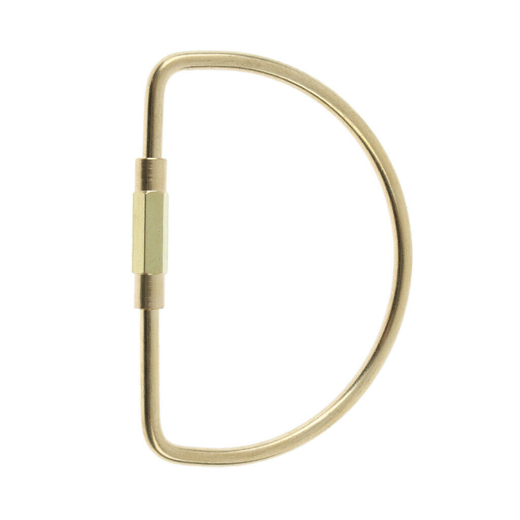 3PCS Portable Solid Brass Screw Lock Clip Key Chain Ring Exquisite Car Keychain