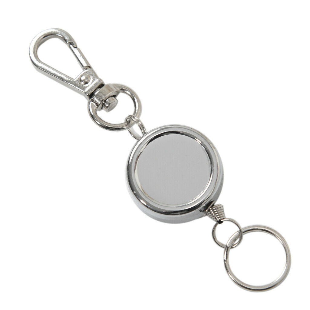 Retractable pull-out key fob with belt buckle and