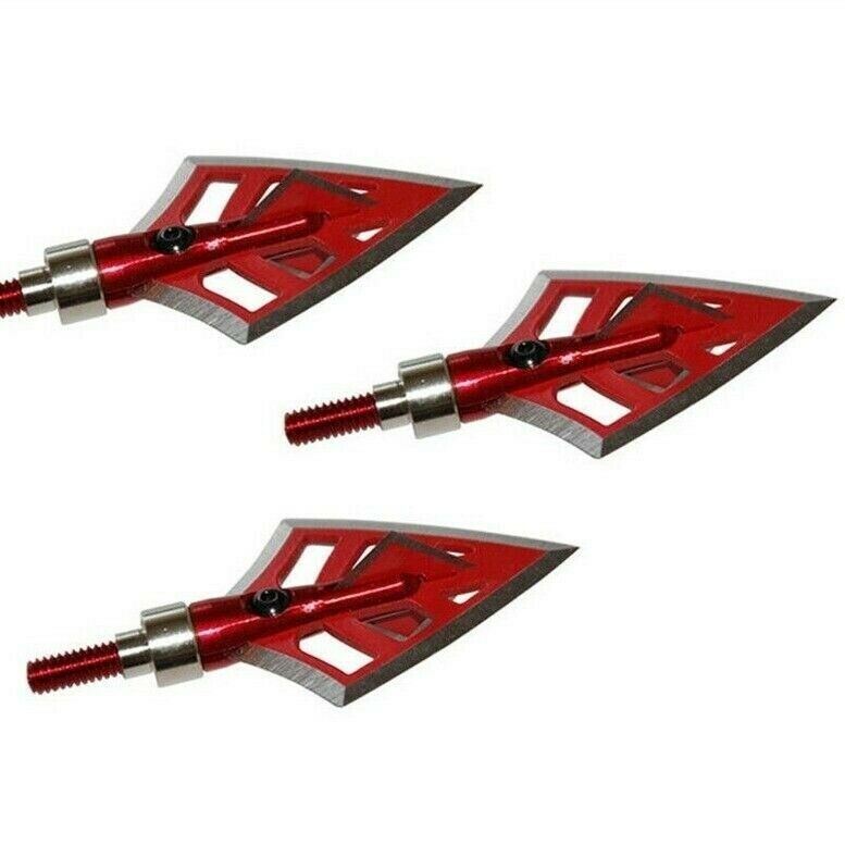 12pcs 100/125 grain Arrow Head Hunting Broadhead Tip Point Archery Recurve Bow s