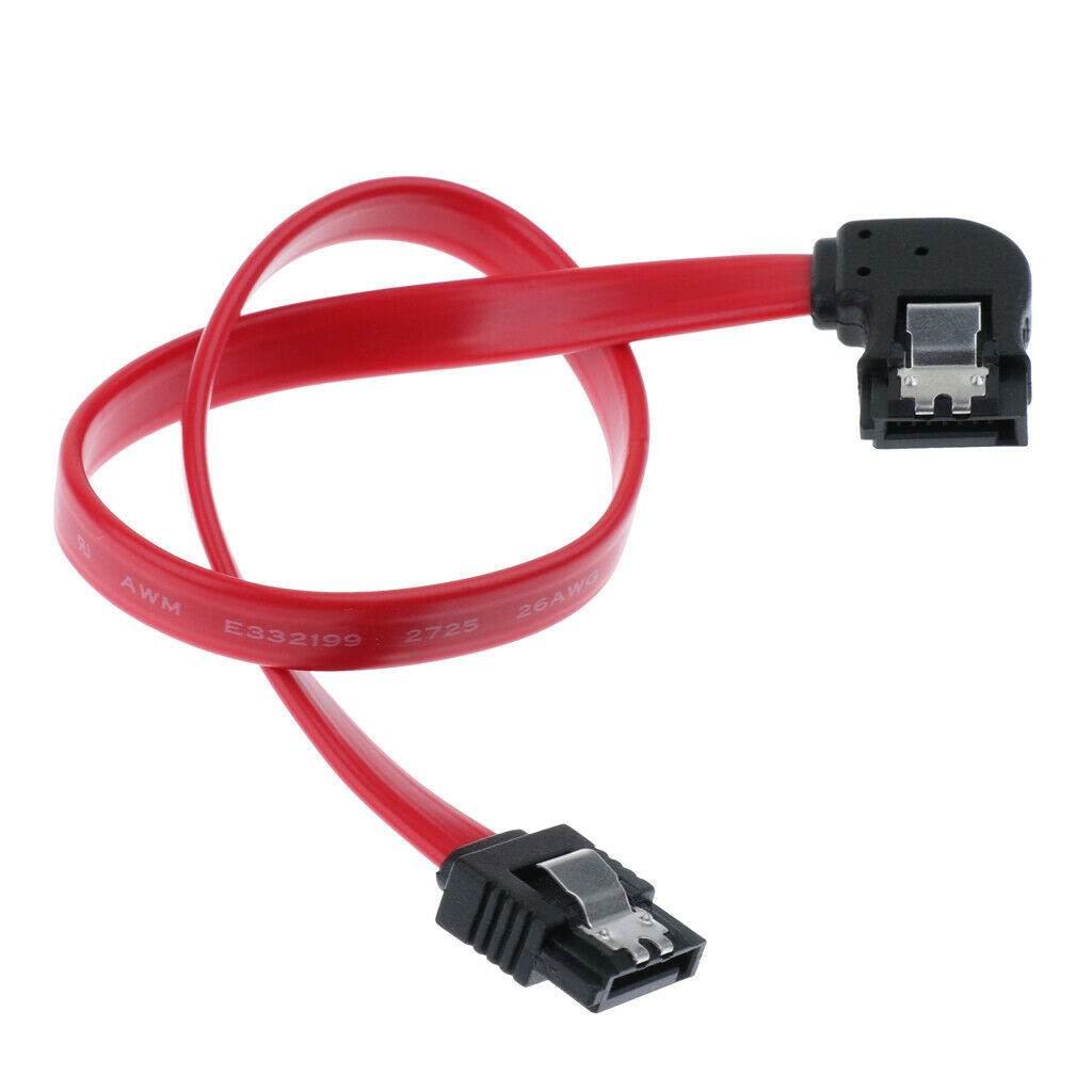 SATA 3 III Data Cable High 6Gbps 90 Degree Locking Clips 12''