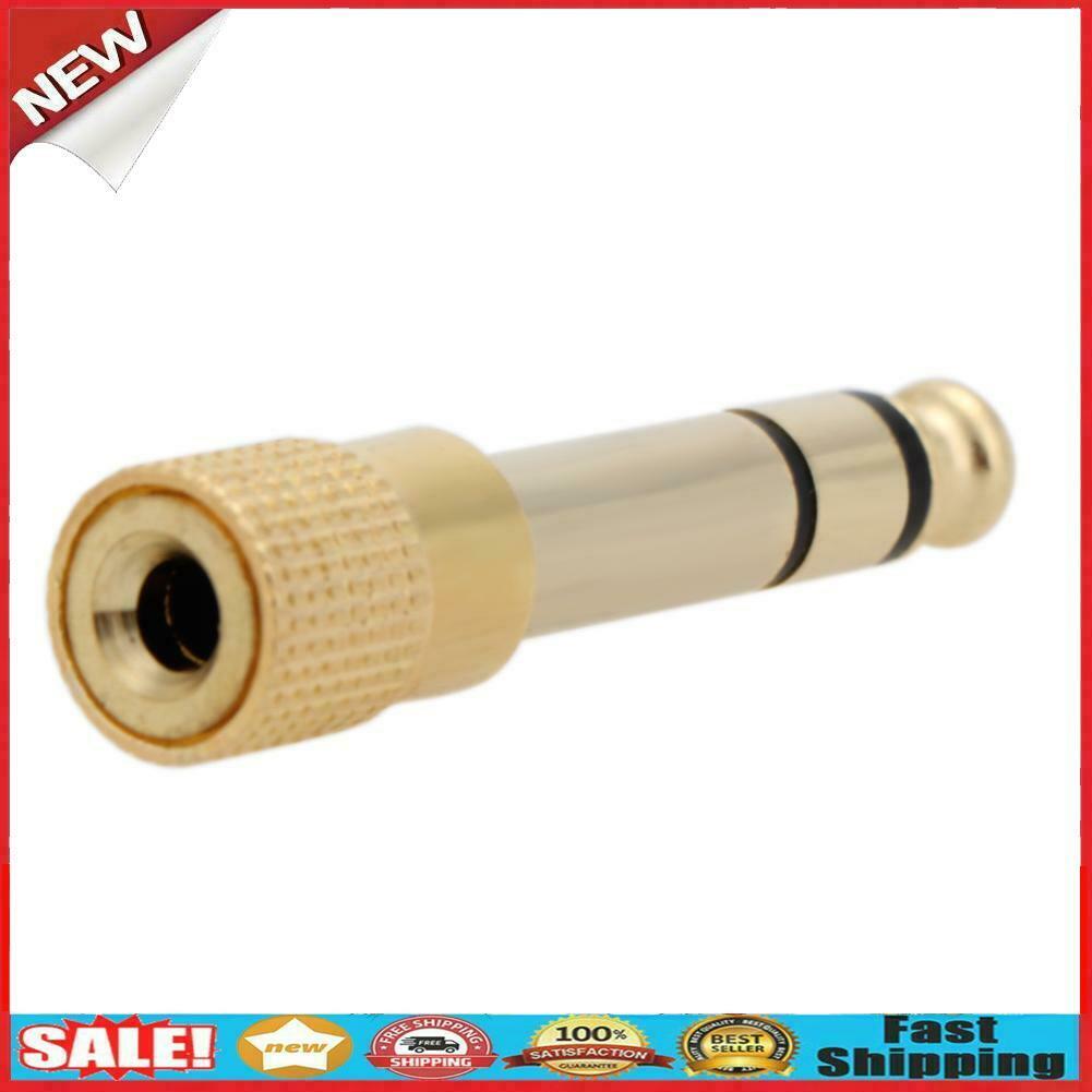 4X Audio Stereo 6.35mm 1/4" Male to 3.5 mm 1/8" Female Adapter Converter @