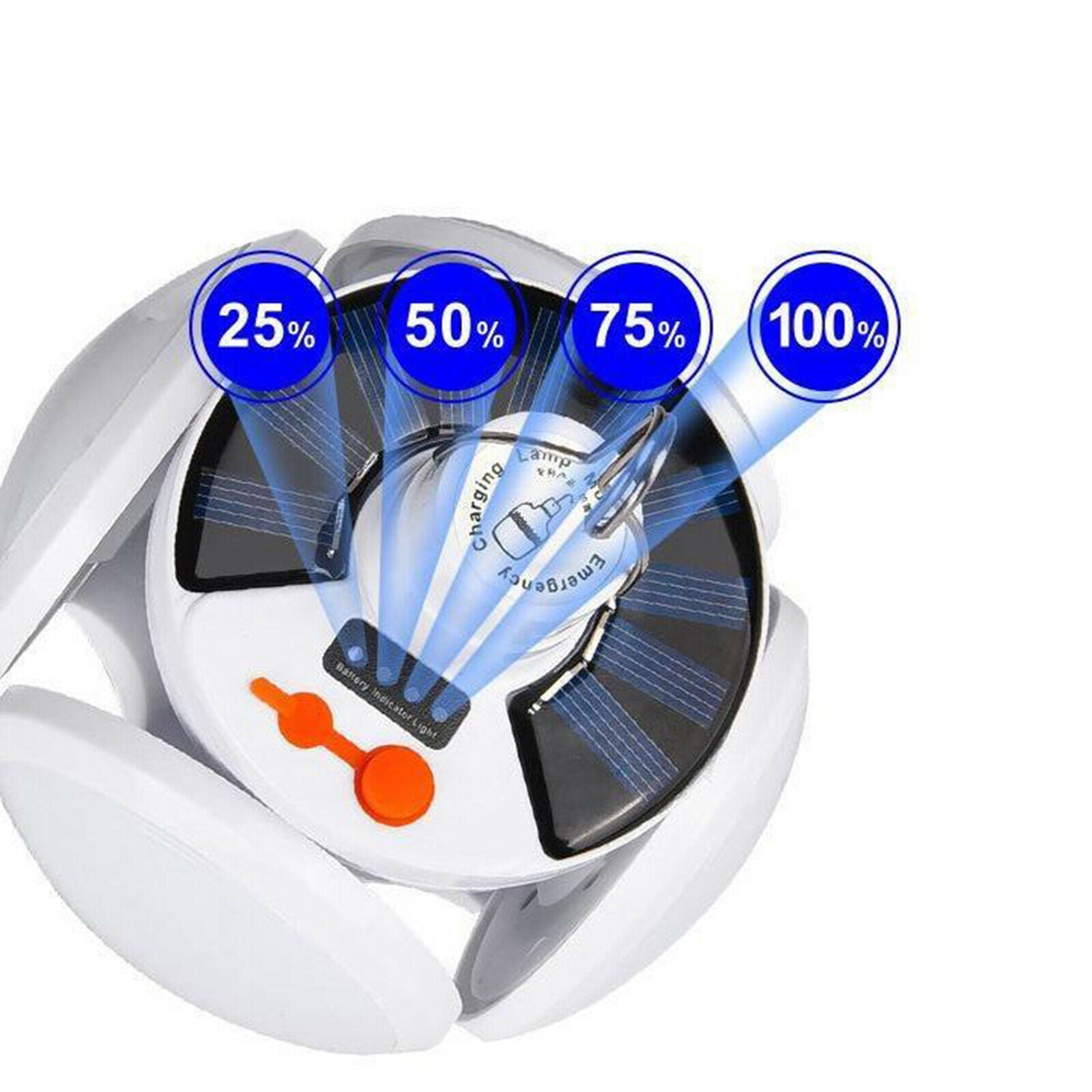 Solar Powered Light Bulb USB Charge Camping Light Foldable Lamp Free Hanging