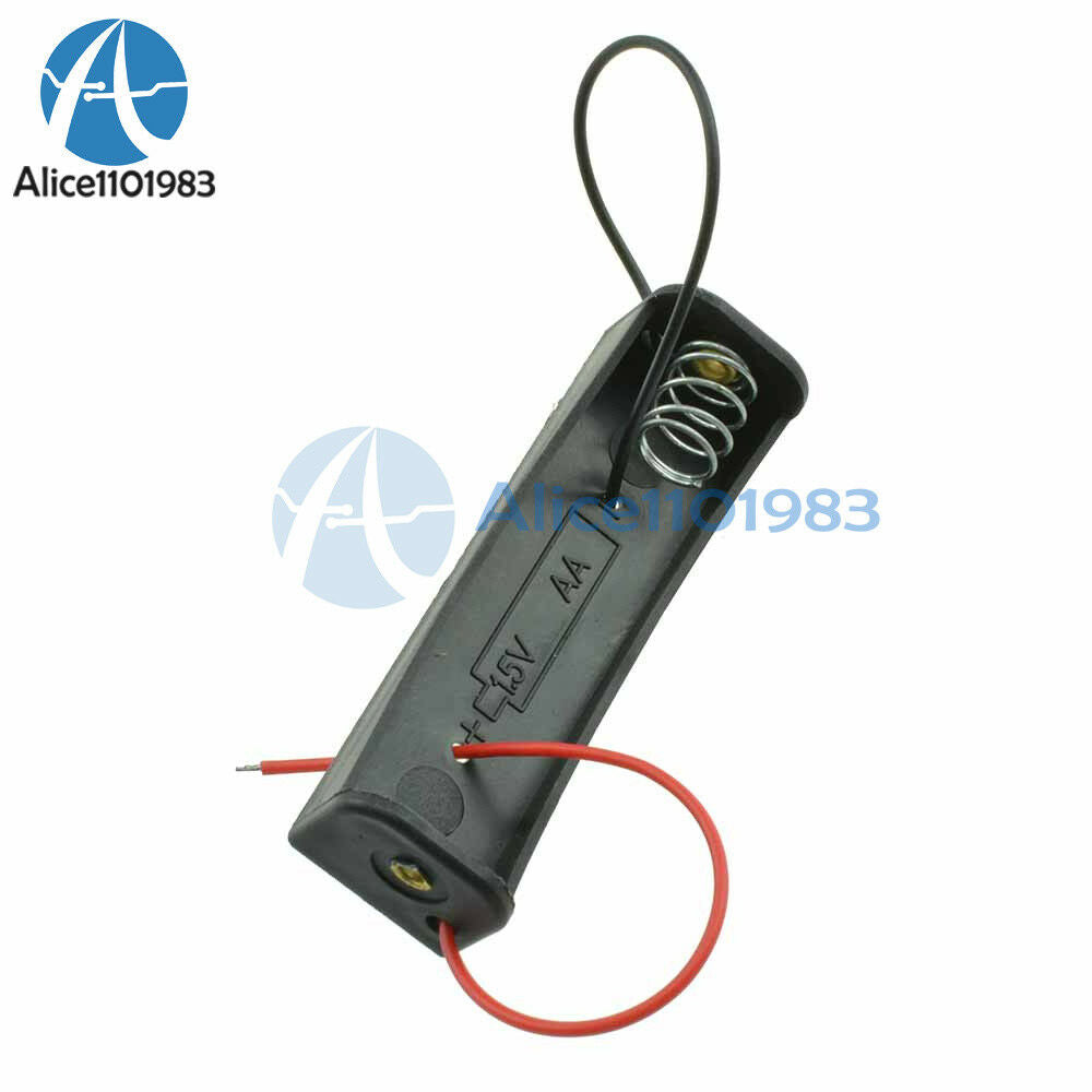 Lot 10PCS AA Battery Holder Storage Box Case with Lead 1.5V for DIY Experiment