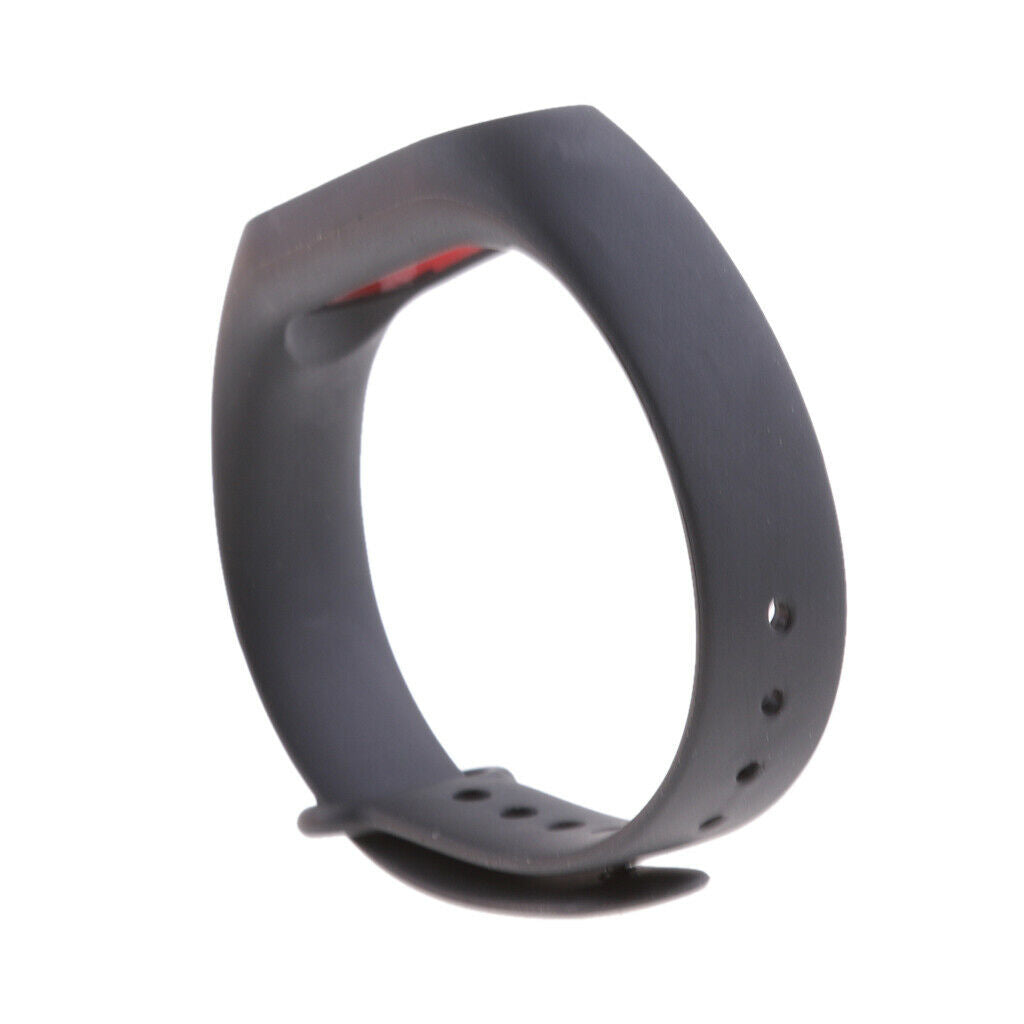 Silicone Wrist Strap Wristband Bracelet For Mi Band 2 Black+Red