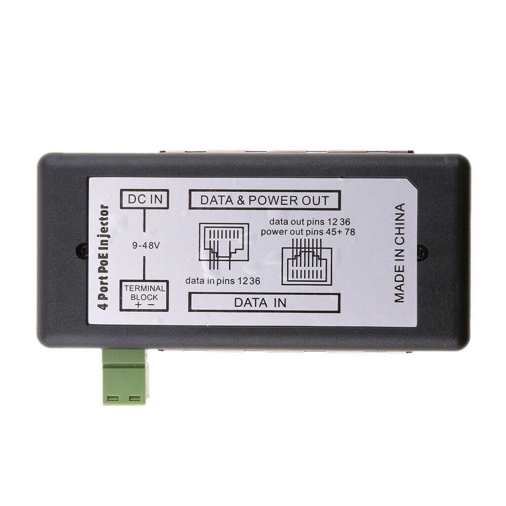 4port POE Power Over Ethernet Injector Adapter for IP Camera