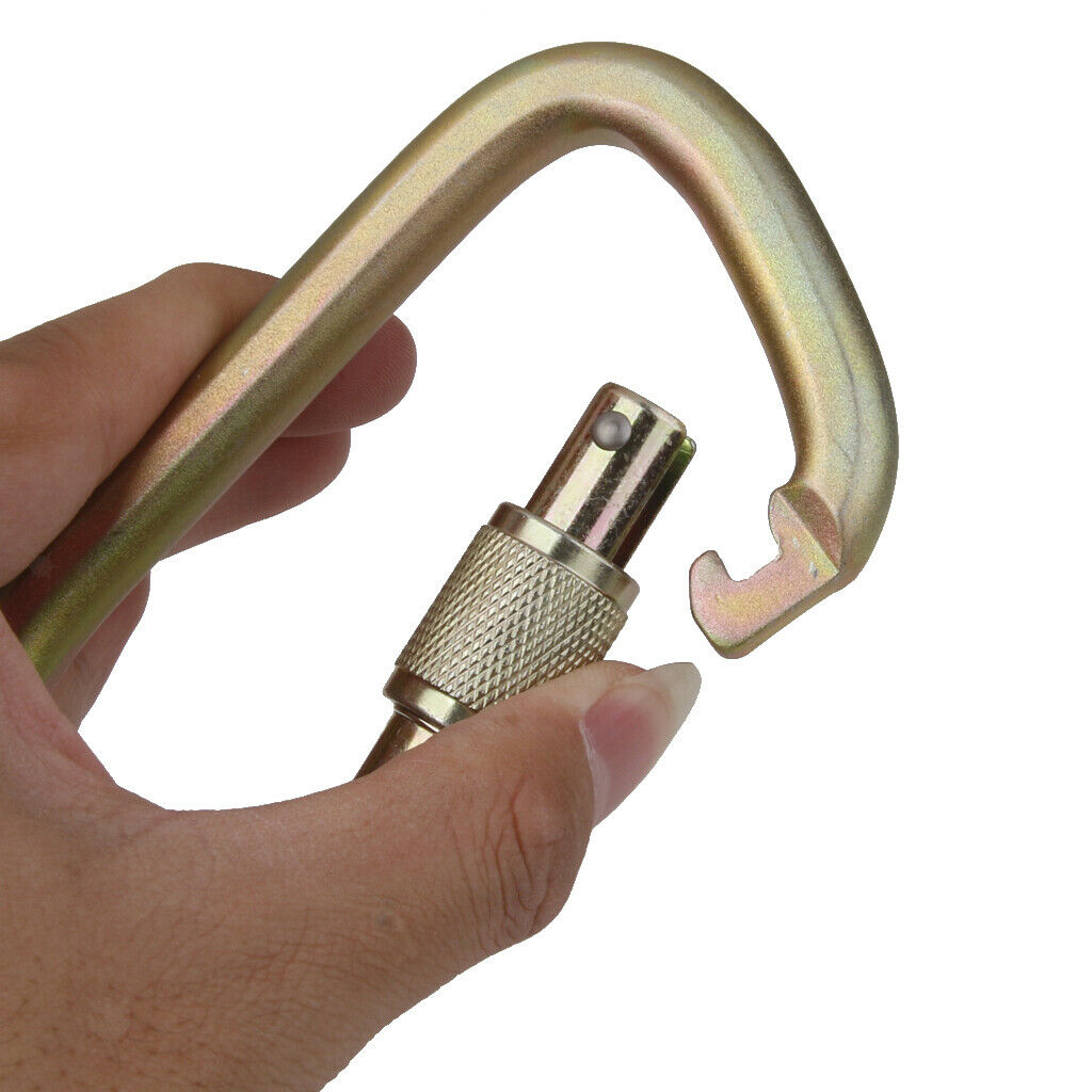 40KN D Ring Carabiner Screw Locking for Rock Climbing Moutaineering