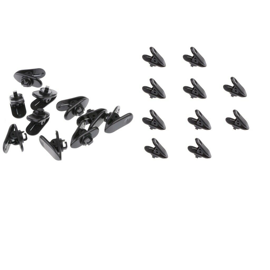 10x Earphone Lavalier Mic Tidy Cable Lapel Nip Clip holder Organizer Black