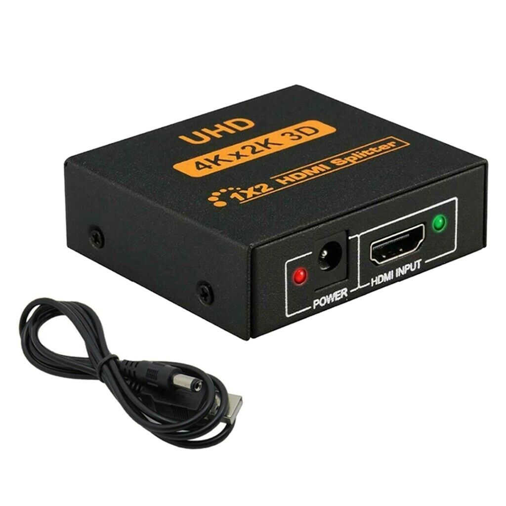 Ultra HD 1080P 1 IN 2 4K HDCP Stripper 1×2 HDMI Splitter Switcher For HDTV .
