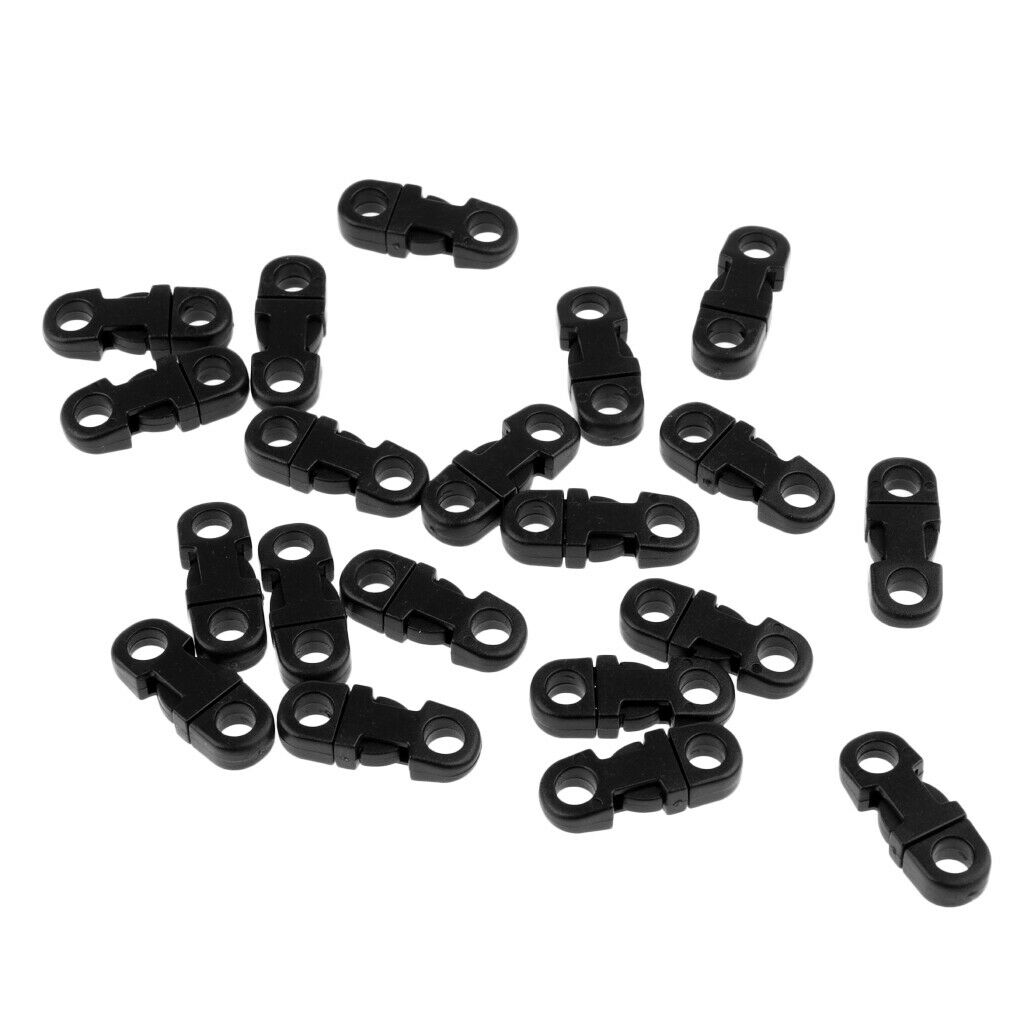 20pcs Outdoor Paracord Bracelet Cord Keychain Side Release Buckle Clip for 5mm