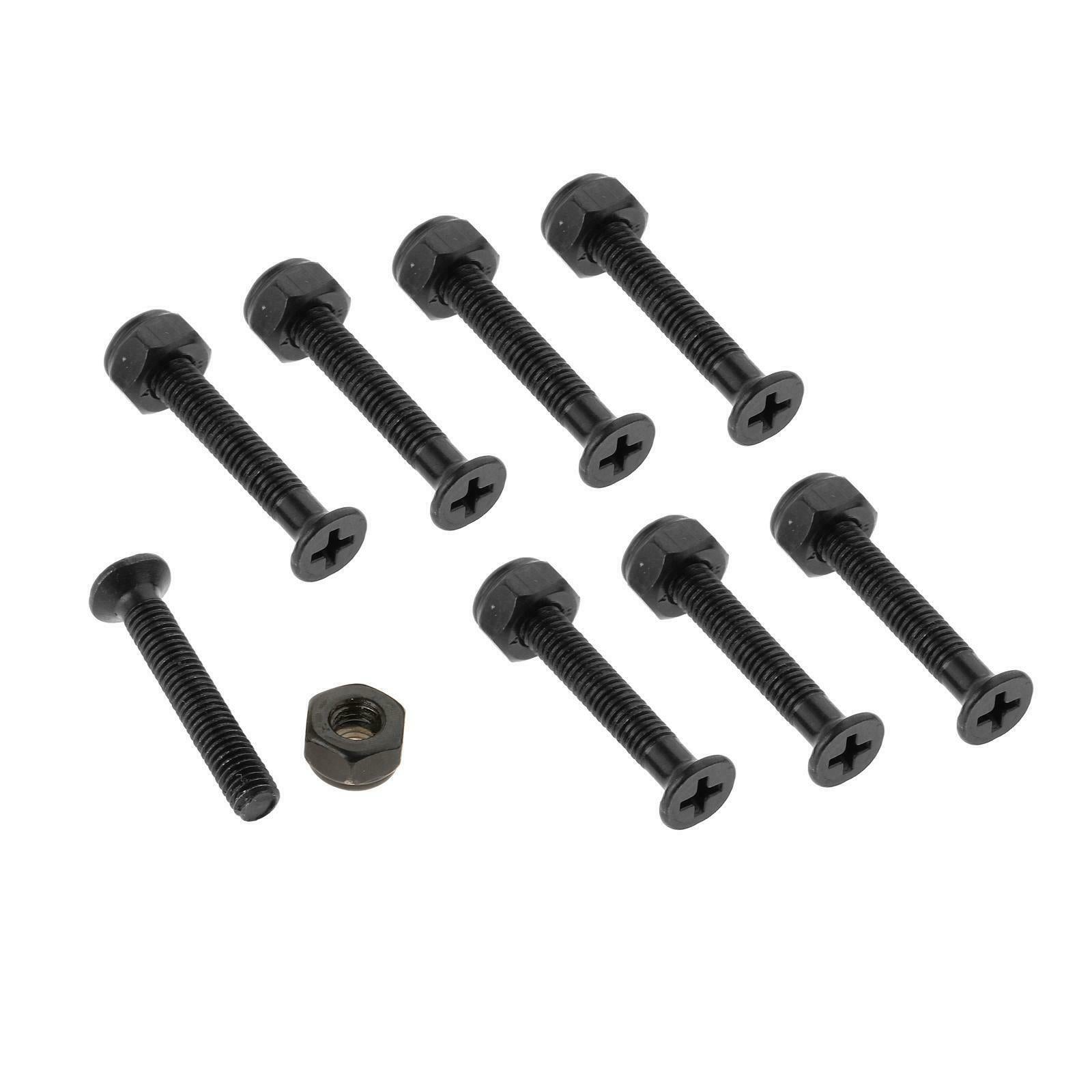 Set of 8 Longboard Skateboard Wheel Mounting Hardware Screws Nuts Bolts