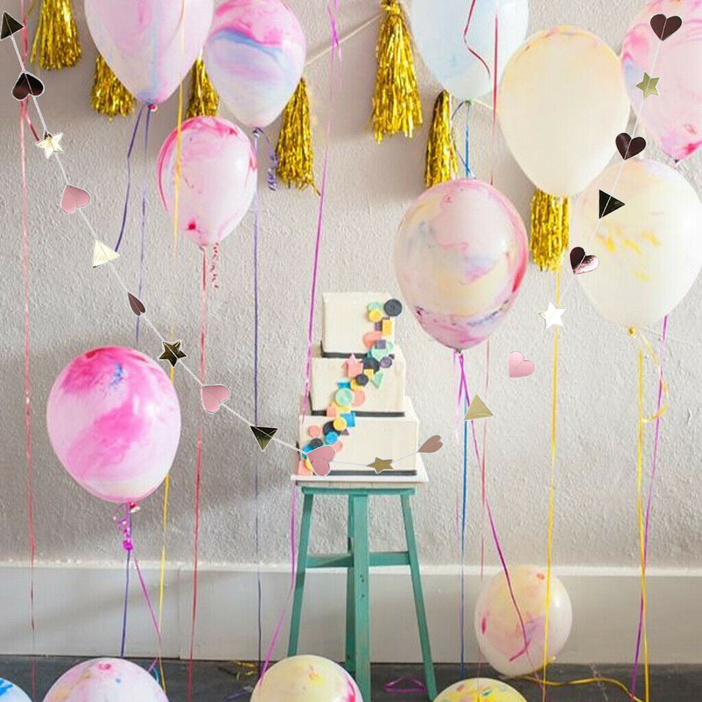 Paper Garland Bunting Banner Hanging Decoration for Wedding Birthday Party 6