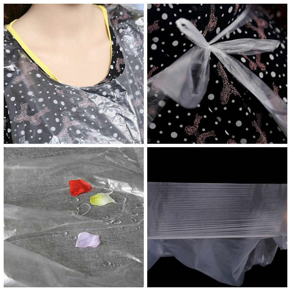 100 x Polyethylene Disposable Apron Waterproof Kitchen Cleaning Aprons