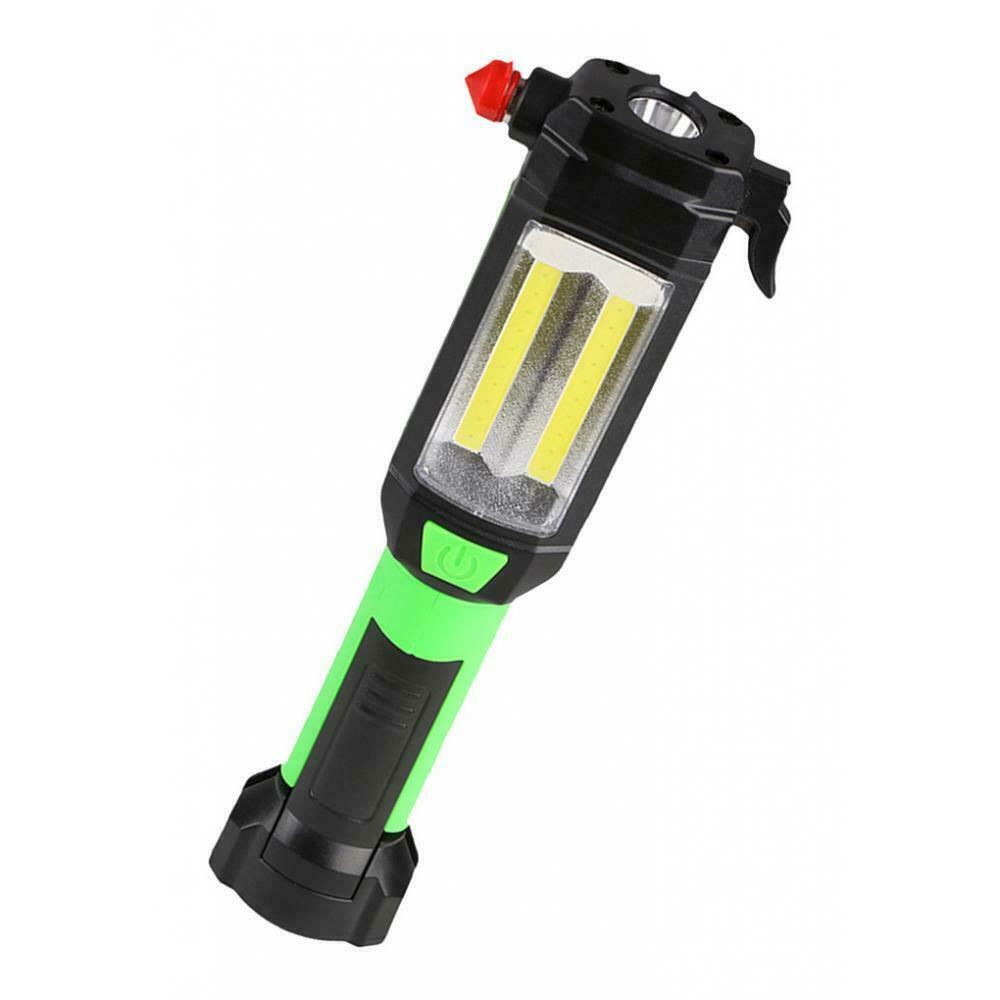 Magnetic Work Light COB LED Flashlight Rechargeable Zoomable Torch Lamp USB