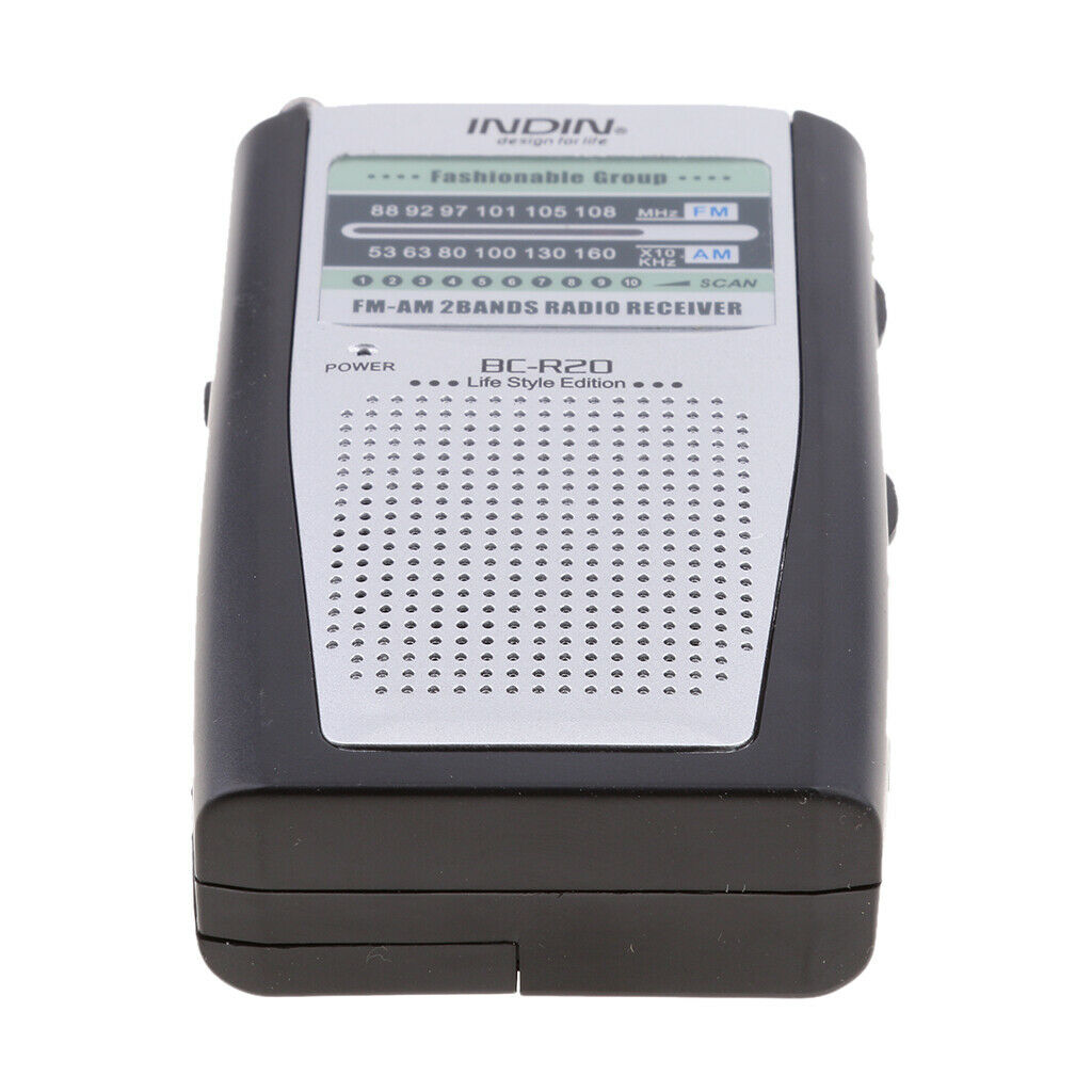 BC-R20 Portable Pocket Mini AM / FM Radio with Speaker and Belt Clip