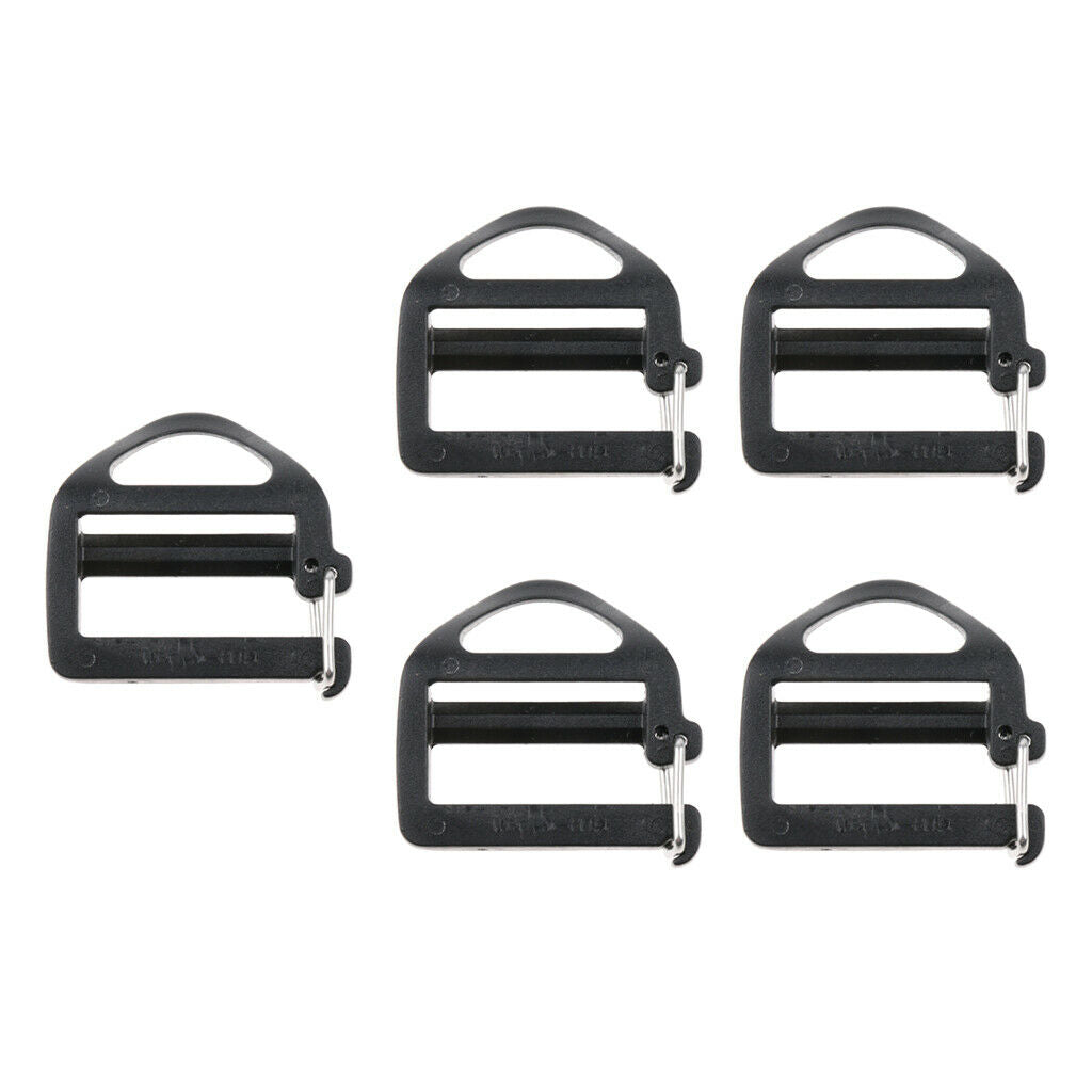 5 lot Camping Backpack Webbing Buckle Hanger Bag Attachment Adjuster Buckle