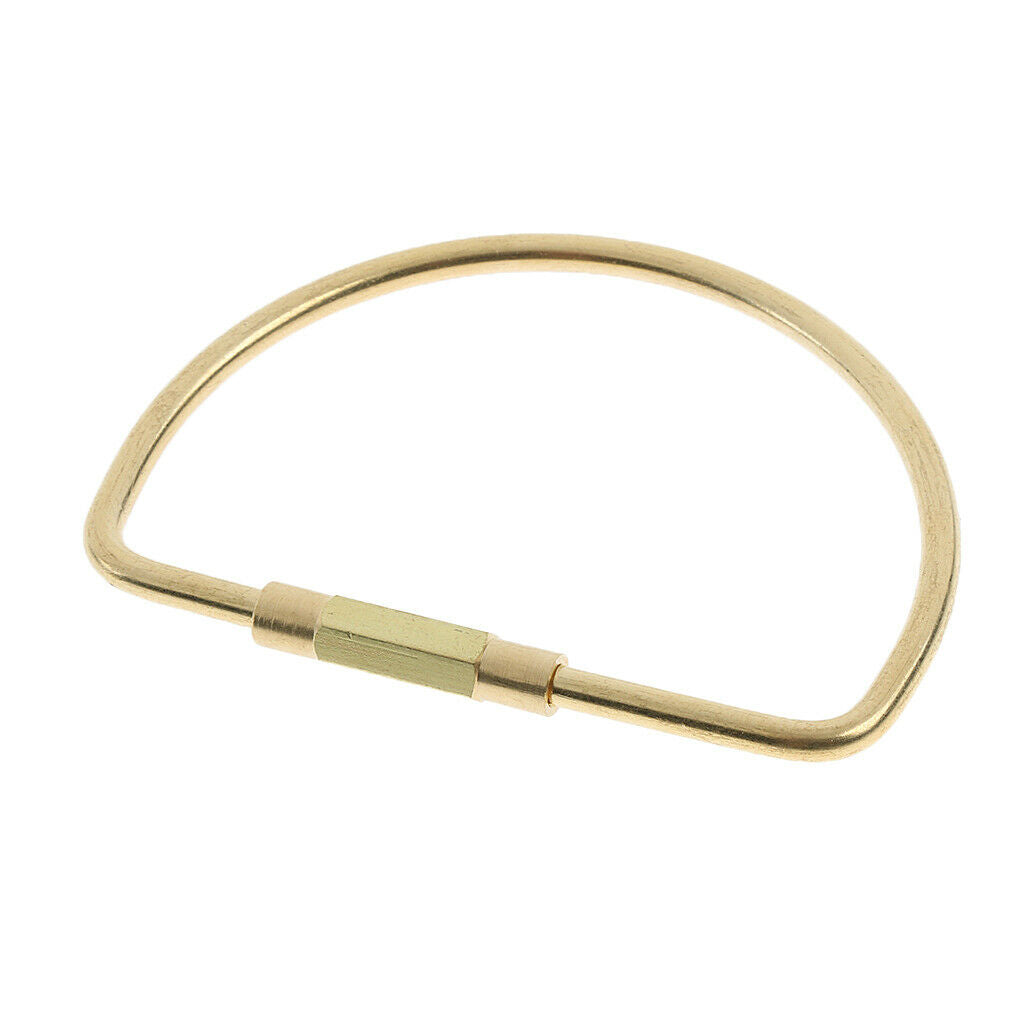 3PCS Portable Solid Brass Screw Lock Clip Key Chain Ring Exquisite Car Keychain