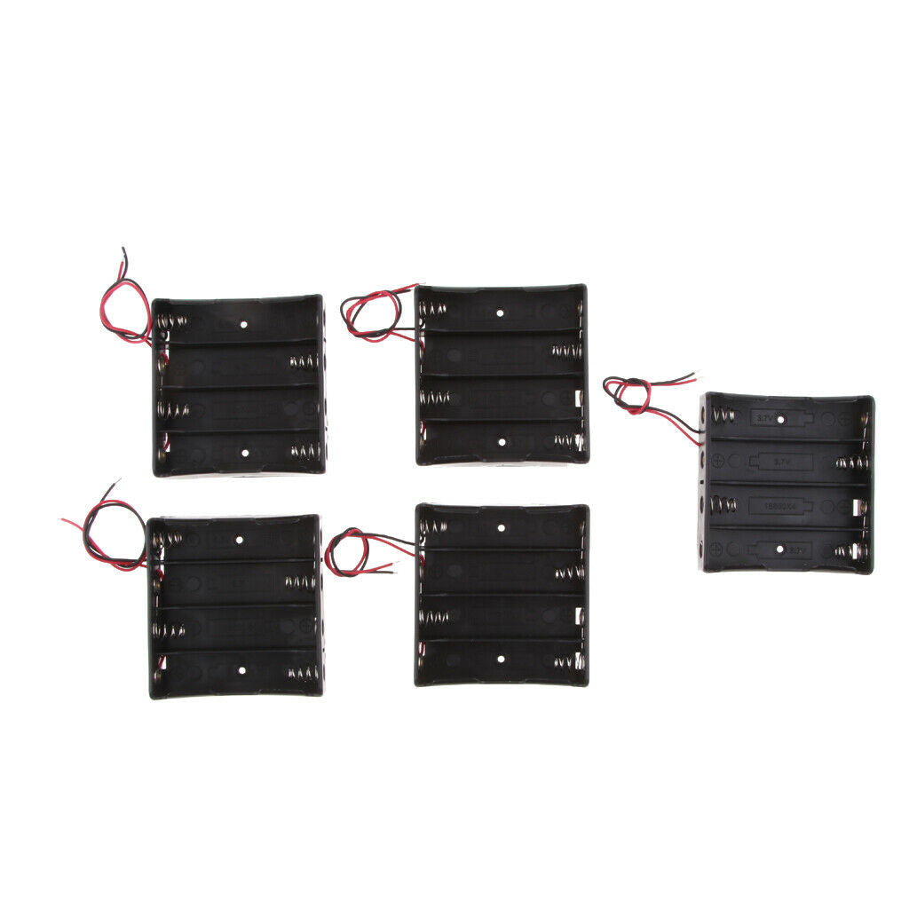 18650 Battery Holder Case, 4-Slot x 3.7V 18650 Batteries Storage Box Case with
