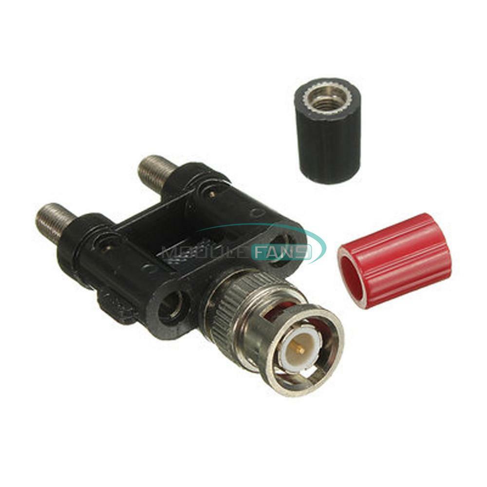 Adapter BNC Male Plug to Two Dual Banana Binding Female Connector Durable