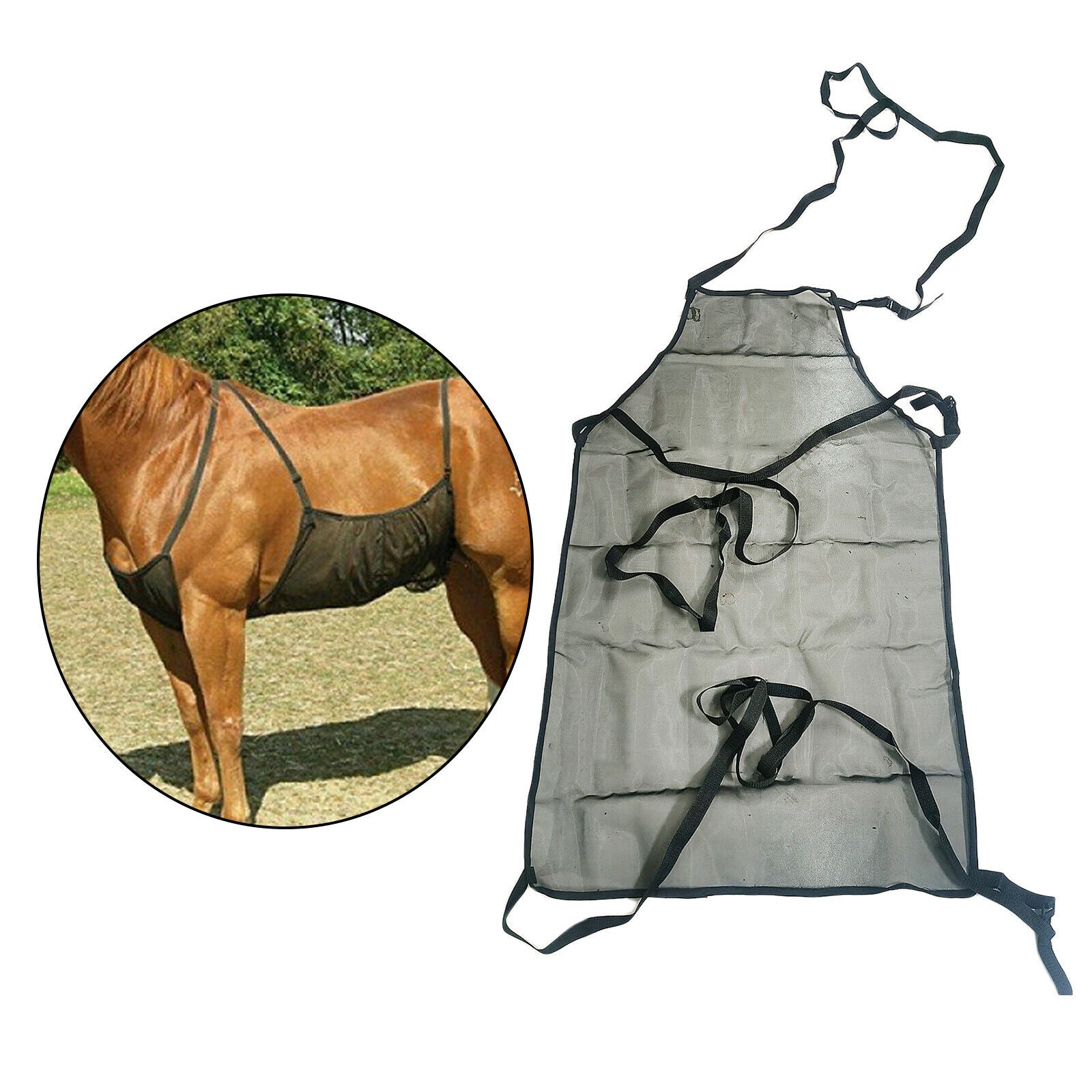 Horse Fly Sheet Breathable Belly Guard Cover Adjustable Abdomen Blanket