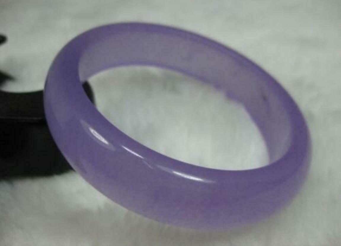 (Grade A) 100% Natural Lavender Jadeite JADE Bracelet Bangle 58-62mm