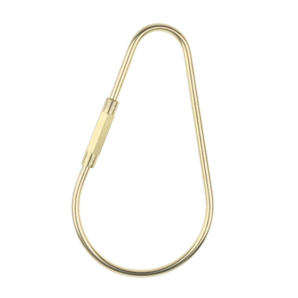 3PCS Portable Solid Brass Screw Lock Clip Key Chain Ring Exquisite Car Keychain