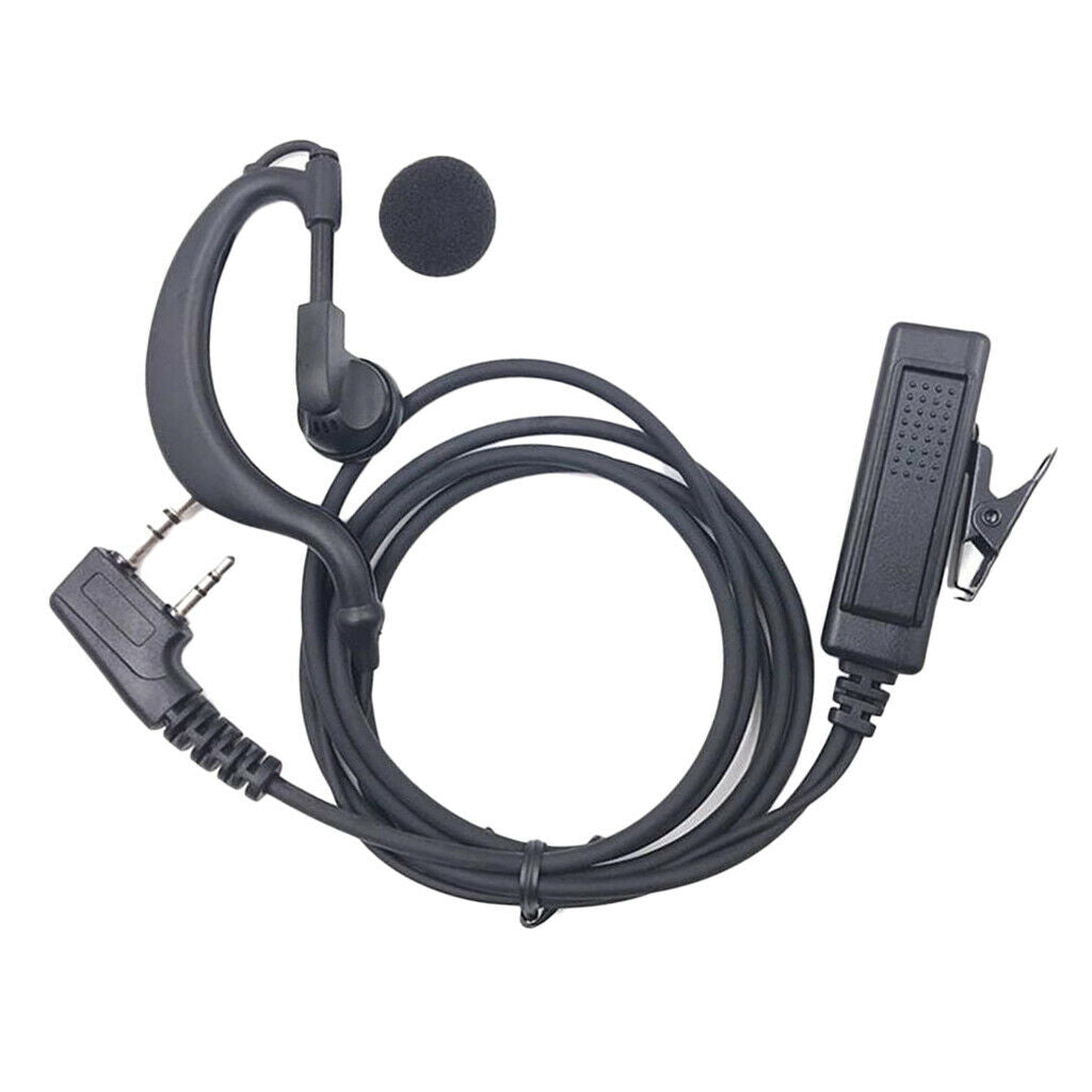 Soft G Shape Radio Ear Piece Headphone PTT with Mic for Kenwood Earphones