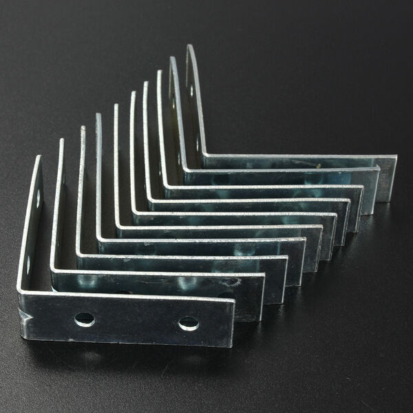 10pcs Zinc Plated Metal Type L 50x50mm Corner Brace Angle Bracket Joint Support