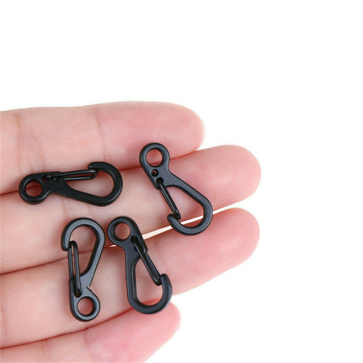 30PCS Zinc Alloy Mini Heavy Carabiner Key Chain Snap Hook Clip Outdoor Camping