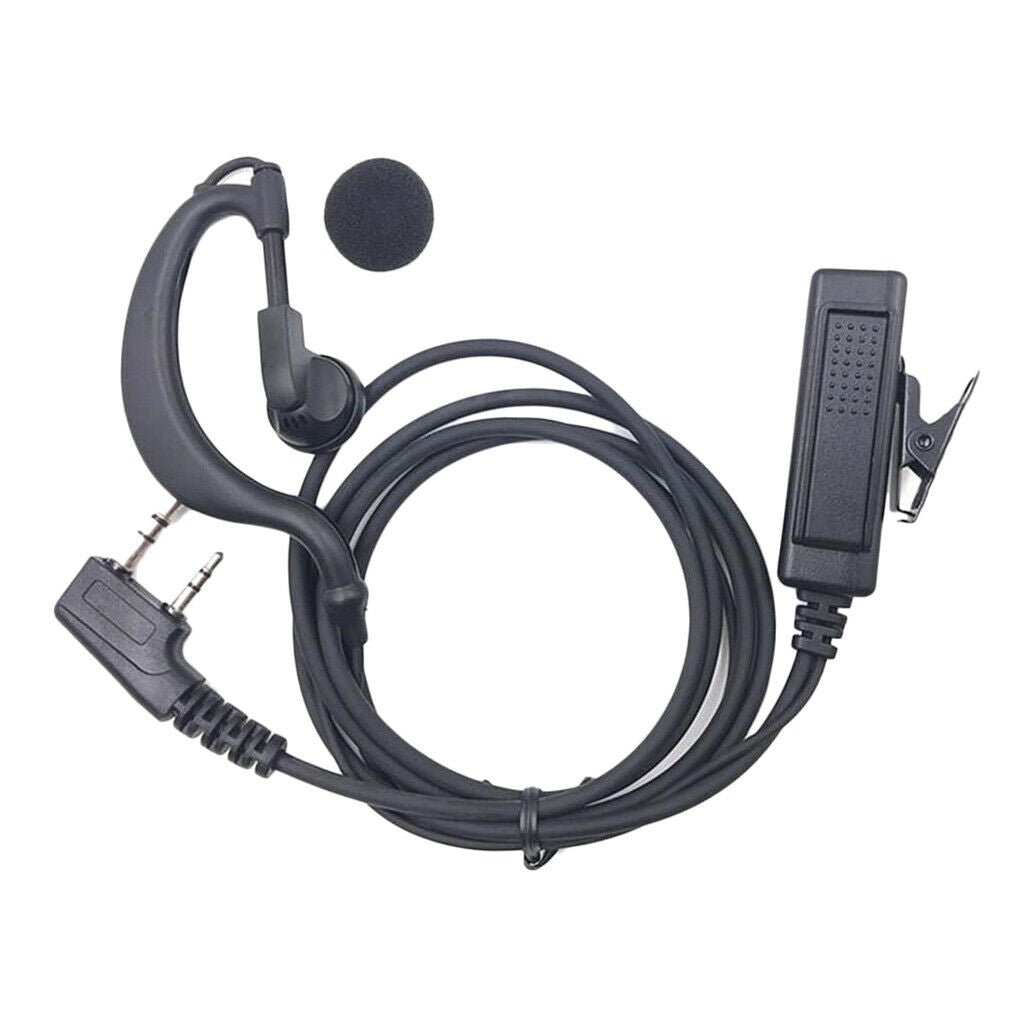 Soft G Shape Radio Ear Piece Headphone PTT with Mic for Kenwood Earphones