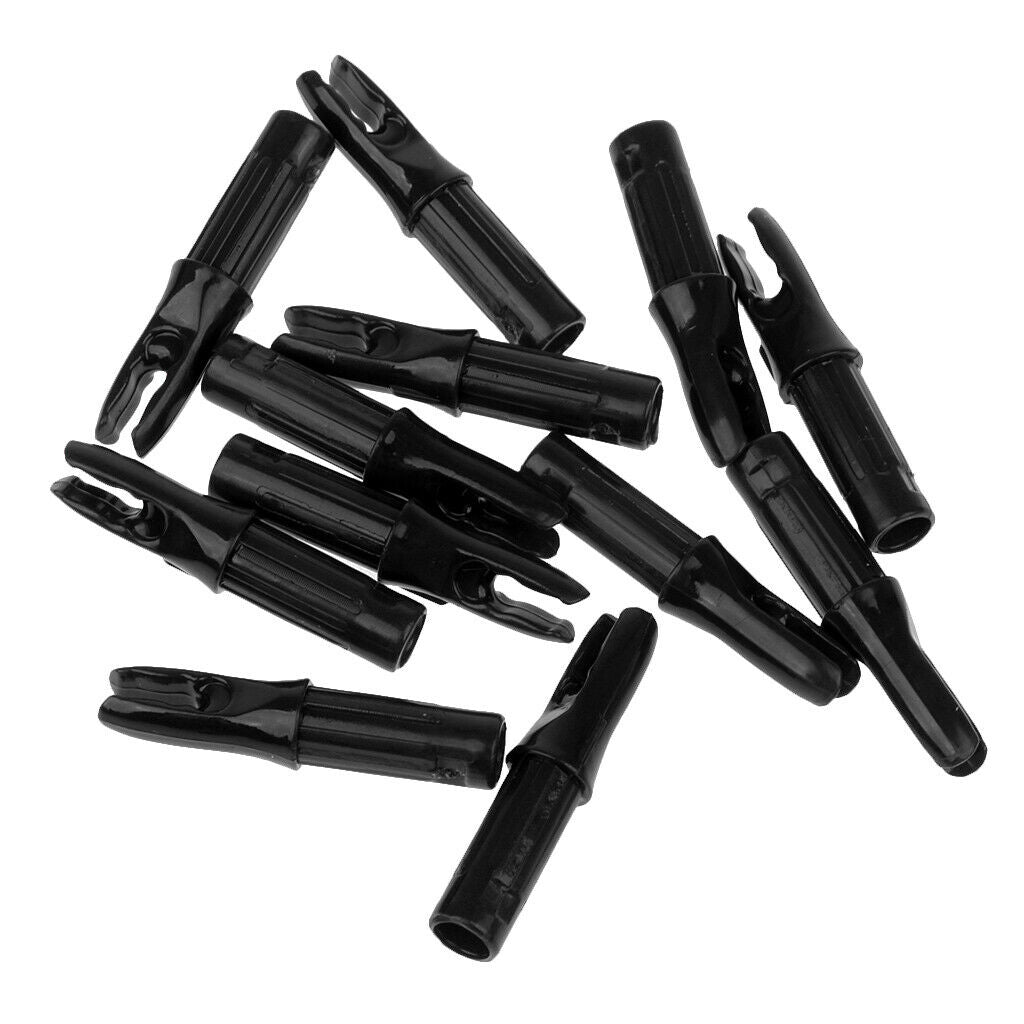 12x arrow nock archery plastic nock for hunting bow black