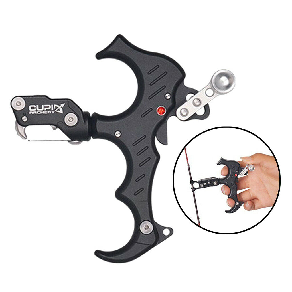 360 Degree Rotate Clamp Compound Bow Release Aids 3 or 4 Fingers for Both Left
