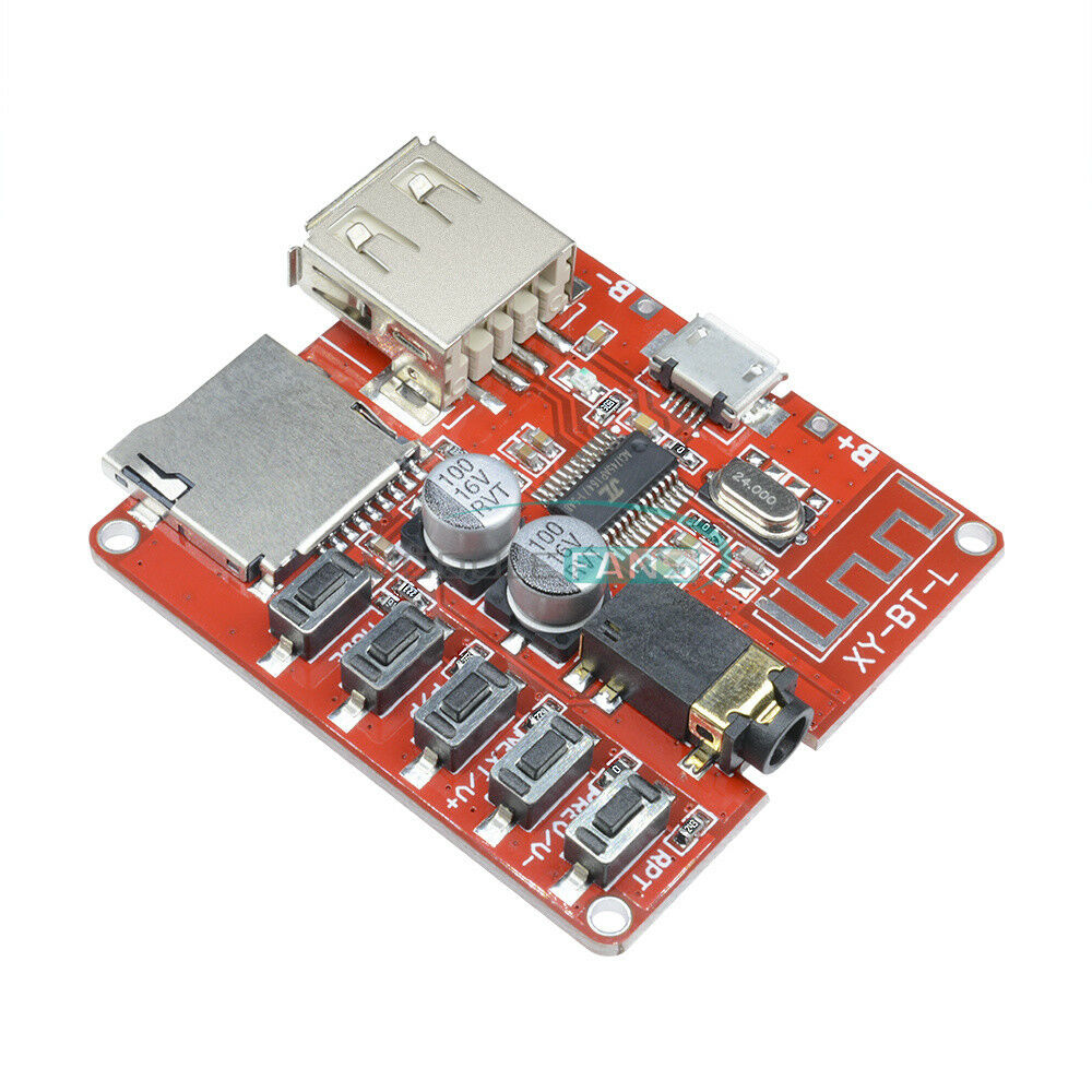Micro USB 3.7-5V Audio Decoder Bluetooth 4.1 MP3 Player Board TF SD Card Module