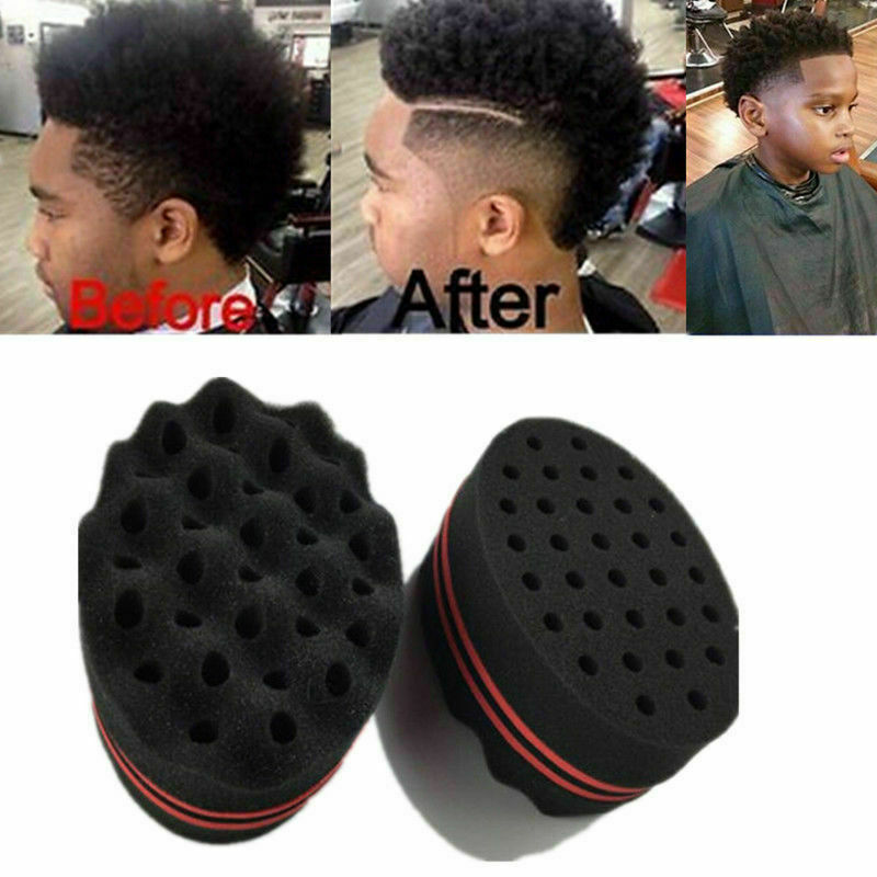 .Cool Wave Barber Hair Brushes Sponge For Dread Afro Locs Twist Curl Coil Tool