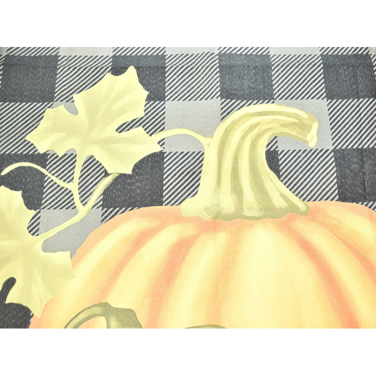 #145 AUTUMN FALL CHECKERED PUMPKINS LARGE HOUSE FLAG 28X40 BANNER