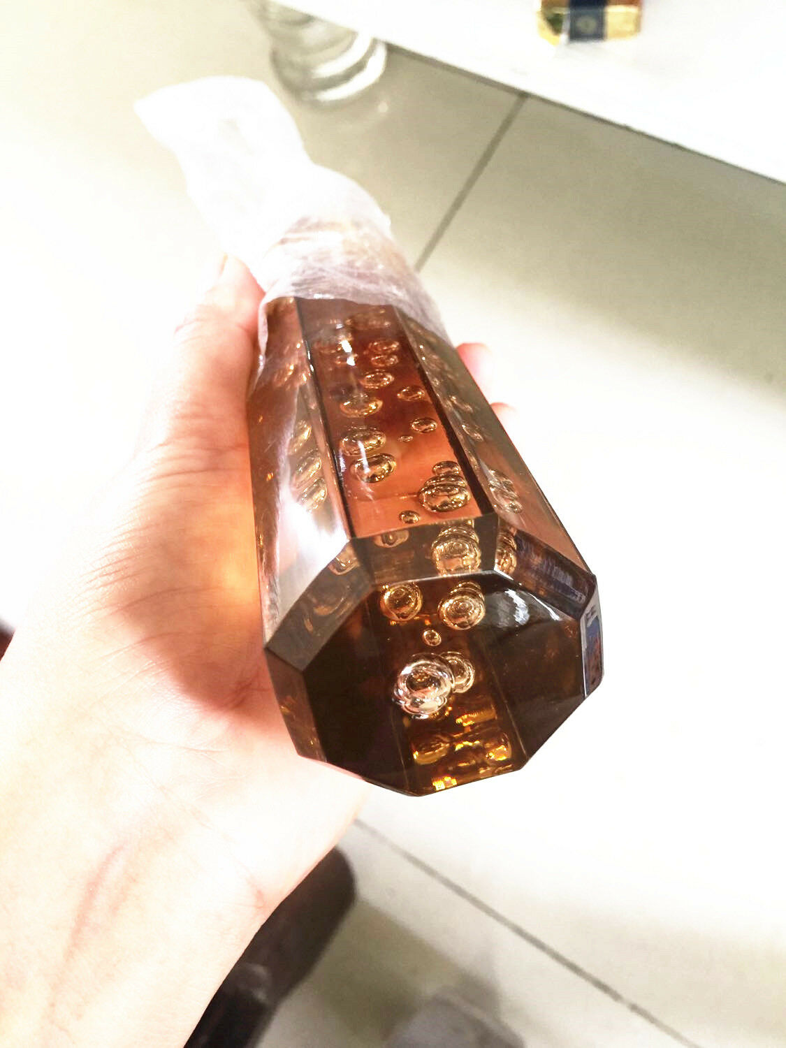 -XN1x Universal Octagon Crystal Bubble Manual Auto Car Shifter Shift Knob 150mm