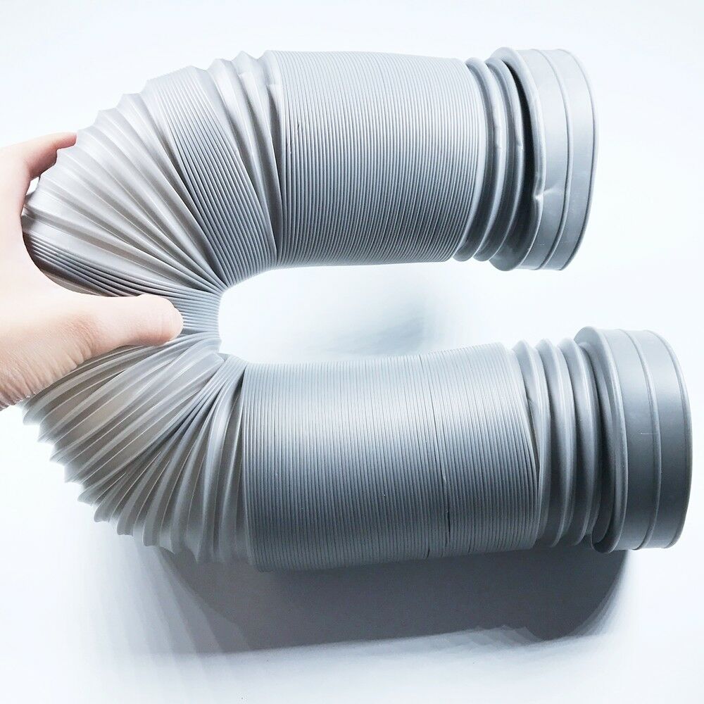 1PCS Air Ventilation Pipe for Roof Bath 2Mx100mm Grey Plastic Foldable Straight