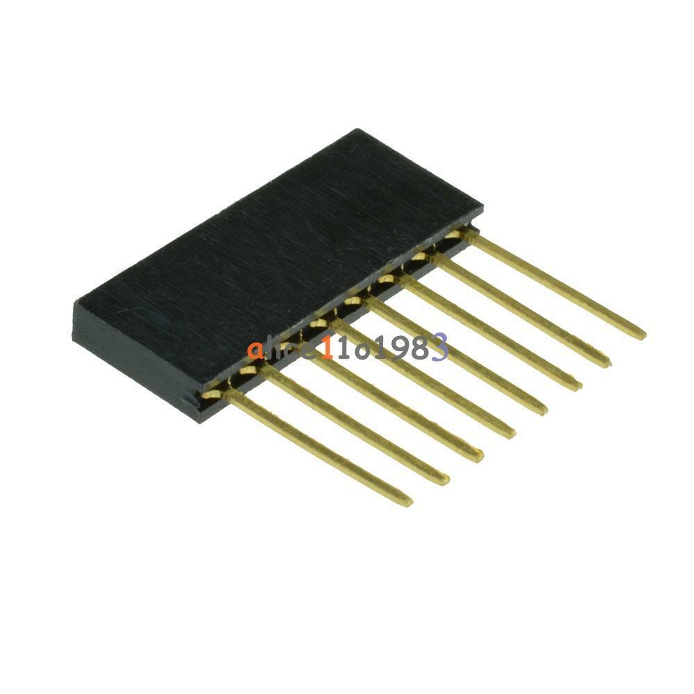 50pcs 8 Pin 2.54 mm Stackable Long Legs Femal Header For Arduino Shield