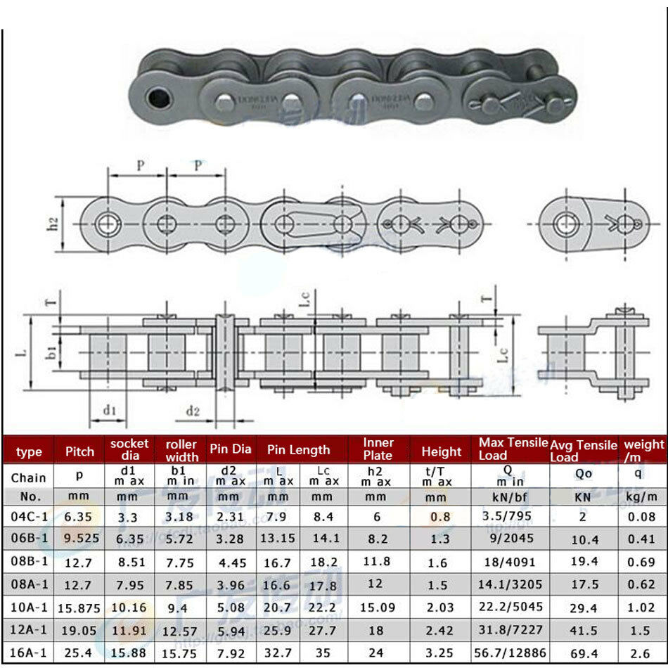 #25 Stainless Steel Roller Chain Connecting Link Half Link For 04C Chain x1Pcs