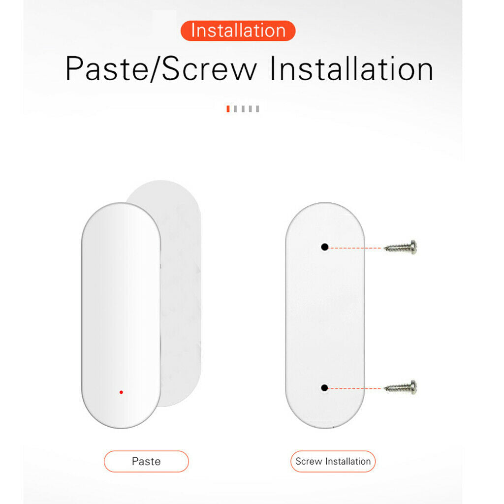 Smart Wifi Door Sensor Burglar Alarm Alerts Real-Time Work for Alexa Google
