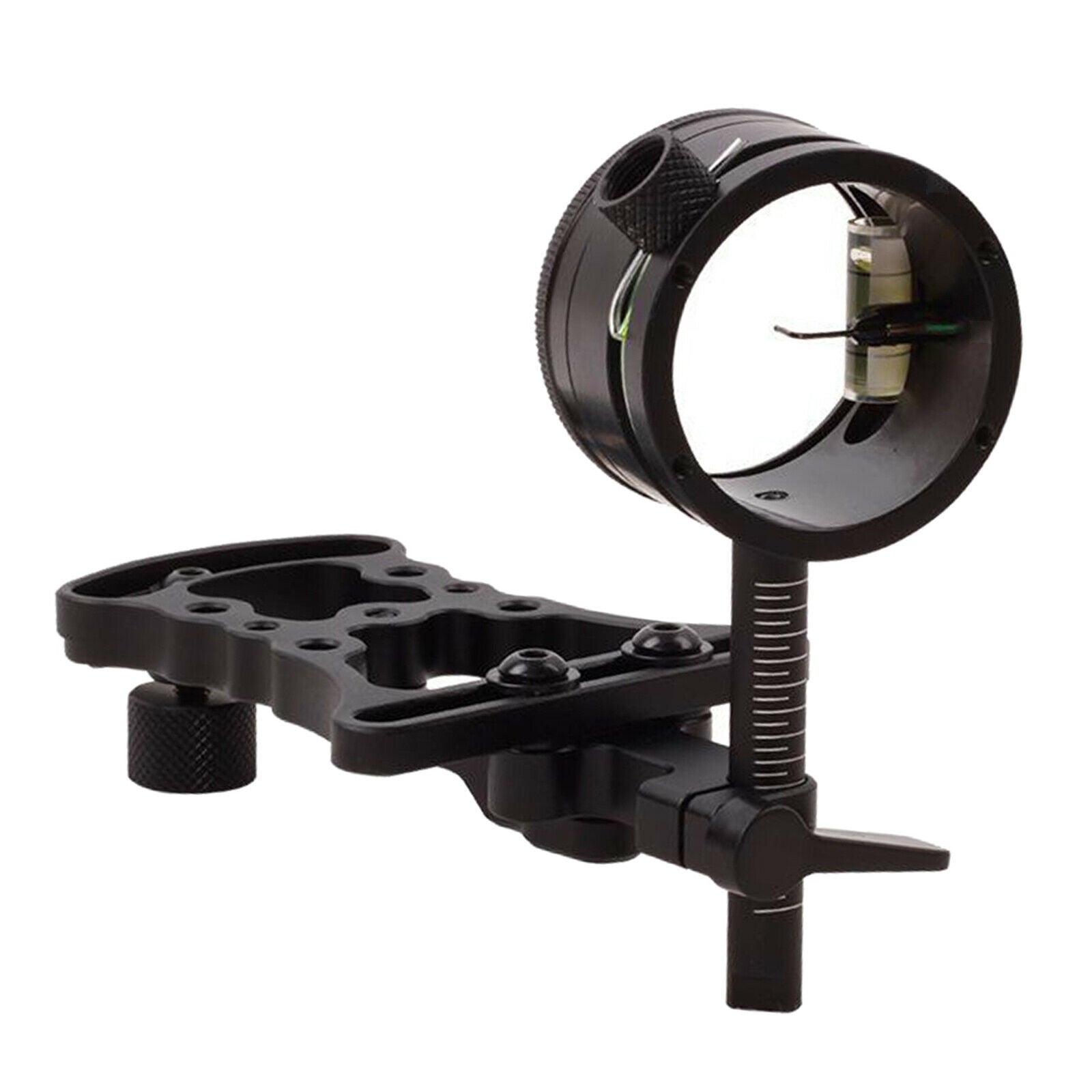 Single Pin Bow Sight Portable Hunting Compound Bow Sight Accessories Black