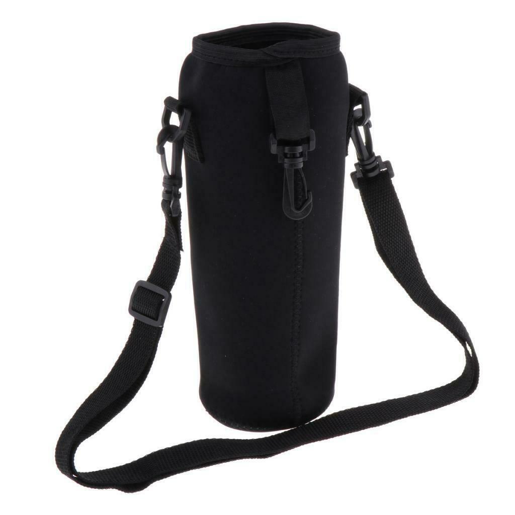 3x Water Bottle Carrier Insulated Cover Bag Pouch Holder with Shoulder Strap 1L