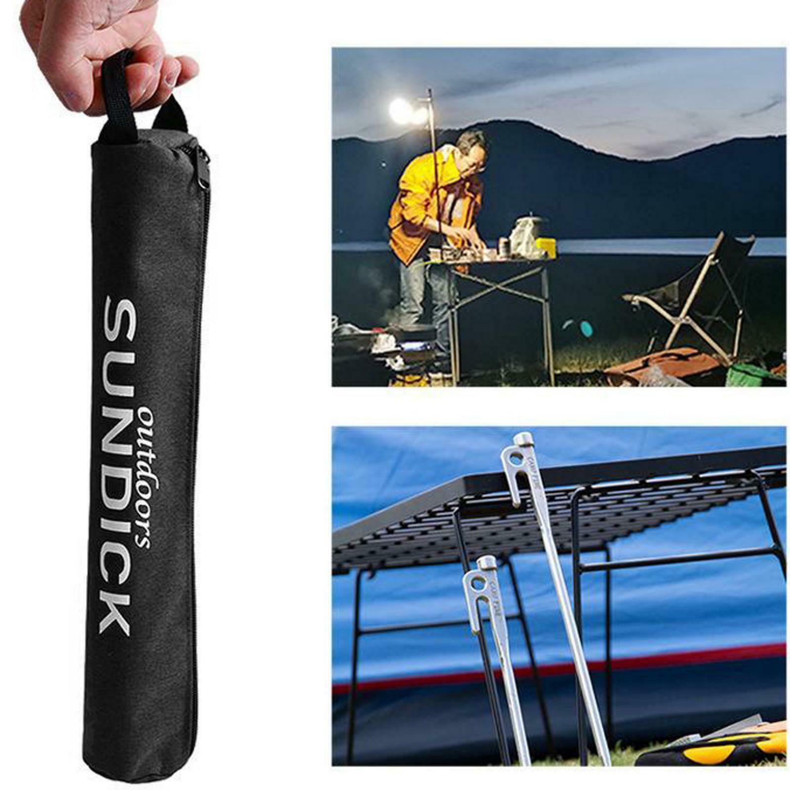 Portable Tent Stake Peg Trekking Poles Holder Storage Bag Camping Accessory