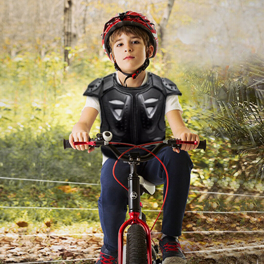 Children Chest Back Spine Protector Vest Jackets Guard for Dirt Bike Skiing L