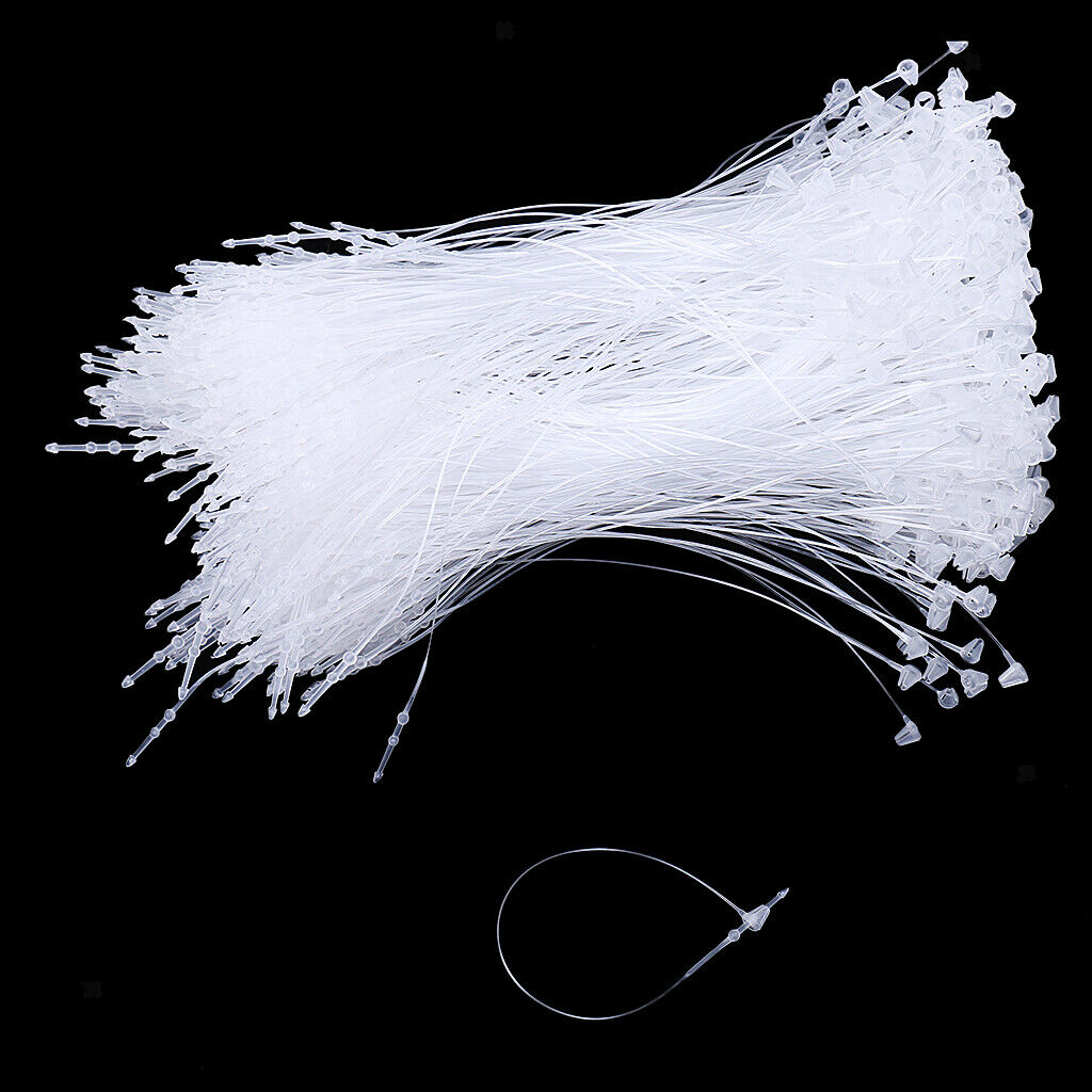 1000 Pieces Clear Hanging Tags String Tagging Supplies 130mm Length