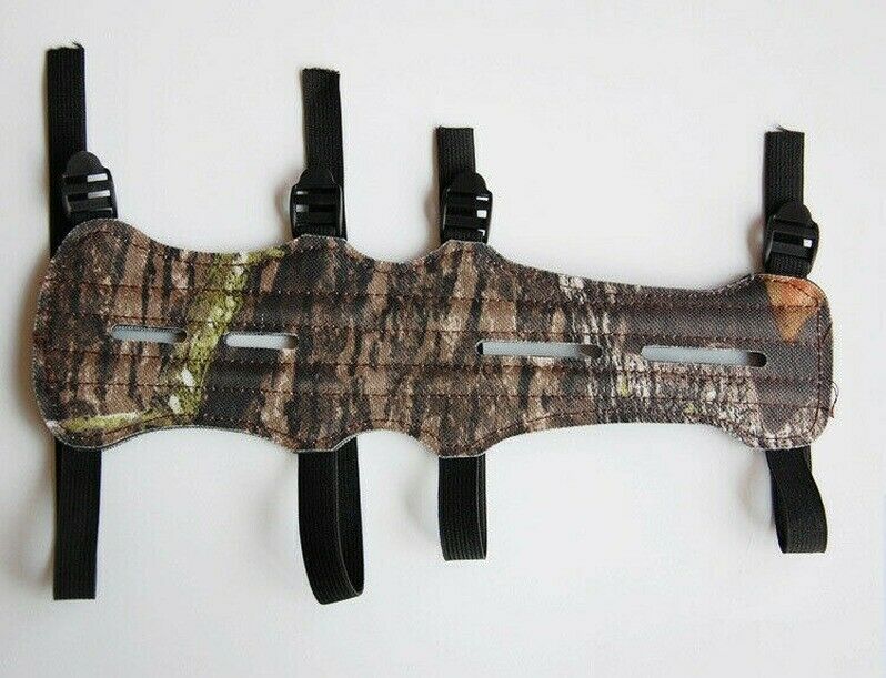 New Archery Camouflage Leather four armed Armguard Hunting Armbands with 4-Strap