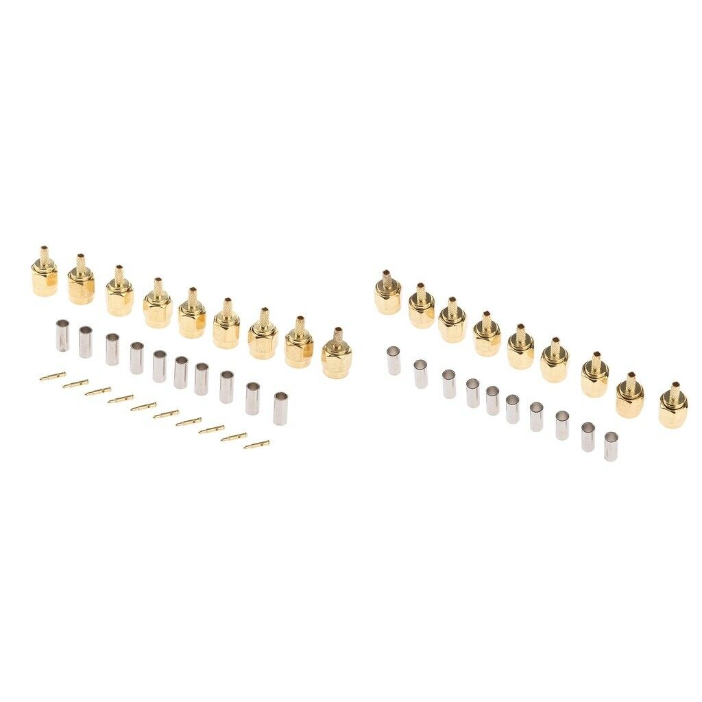 20Pcs Connector SMA Male Plug Pin Crimp For RG316 LMR100
