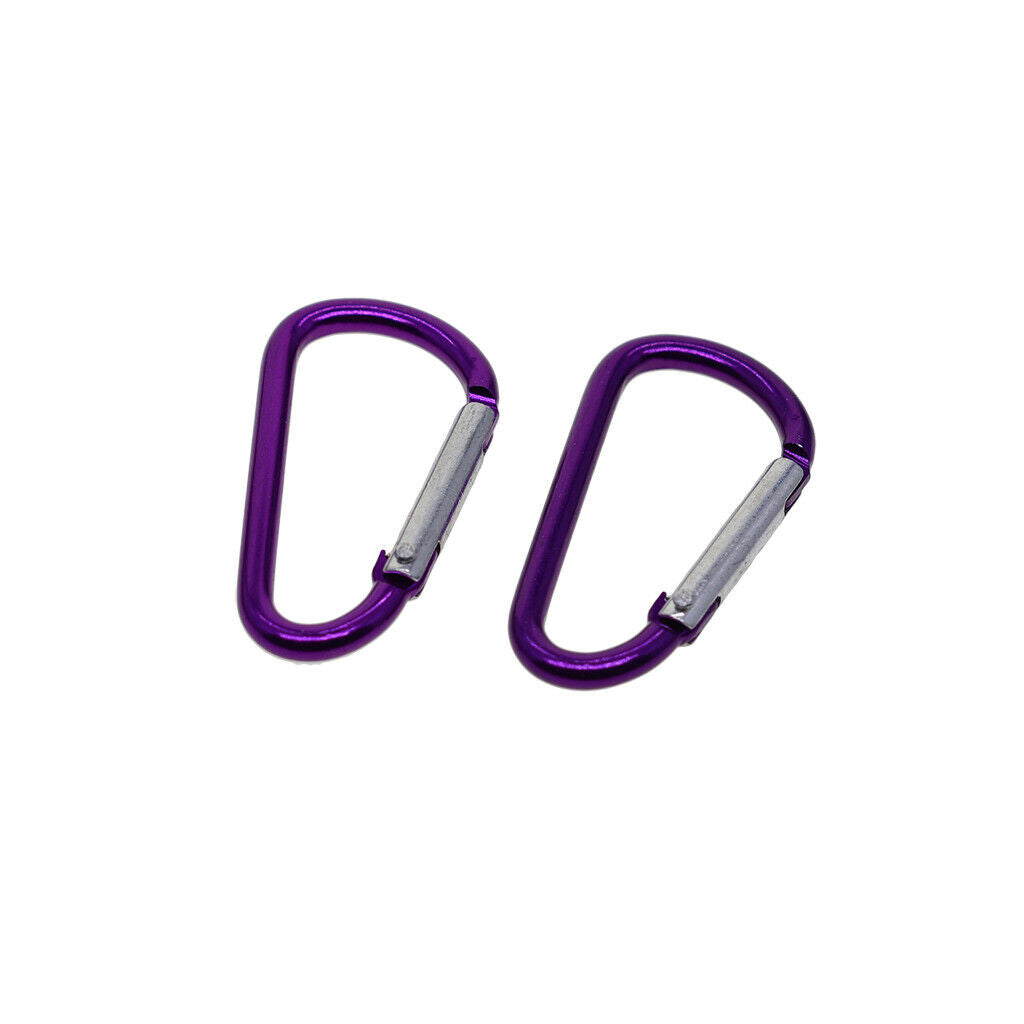 20Pcs Small Carabiner D Climbing Snap Hook Camping Key Chain Lot