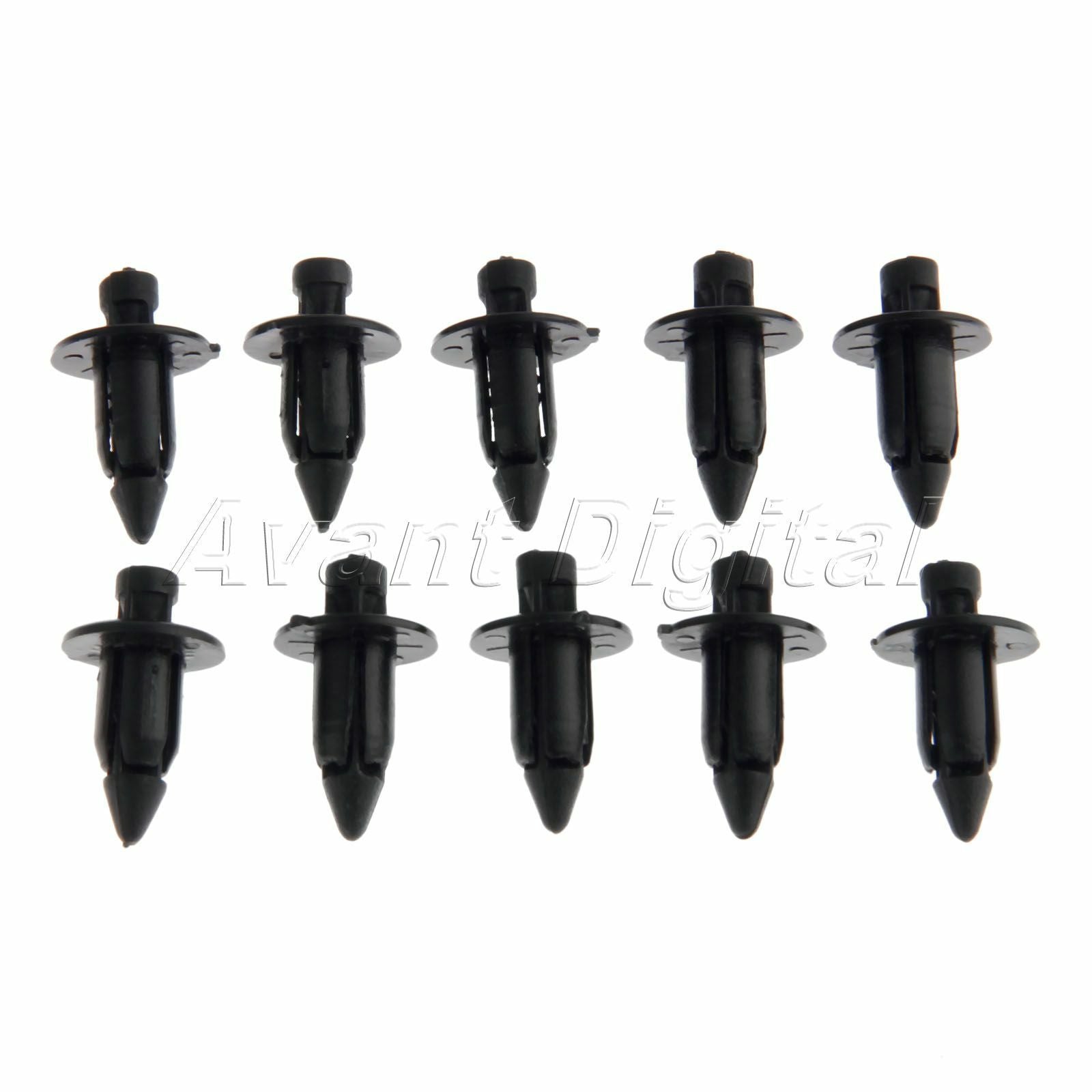 100 X Black 4mm Motorcycle fairing panel clips plastic screw For Suzuki roadster