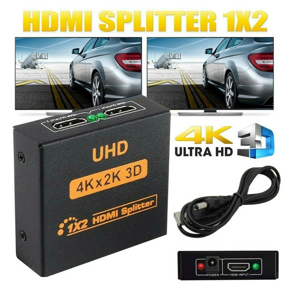 Ultra HD 1080P 1 IN 2 4K HDCP Stripper 1×2 HDMI Splitter Switcher For HDTV .